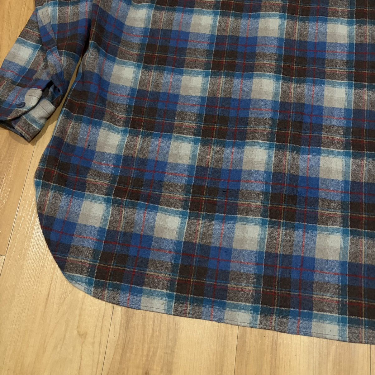 Pendleton Vintage pendleton wool shirt blue plaid Size US L / EU 52-54 / 3 - 8 Thumbnail