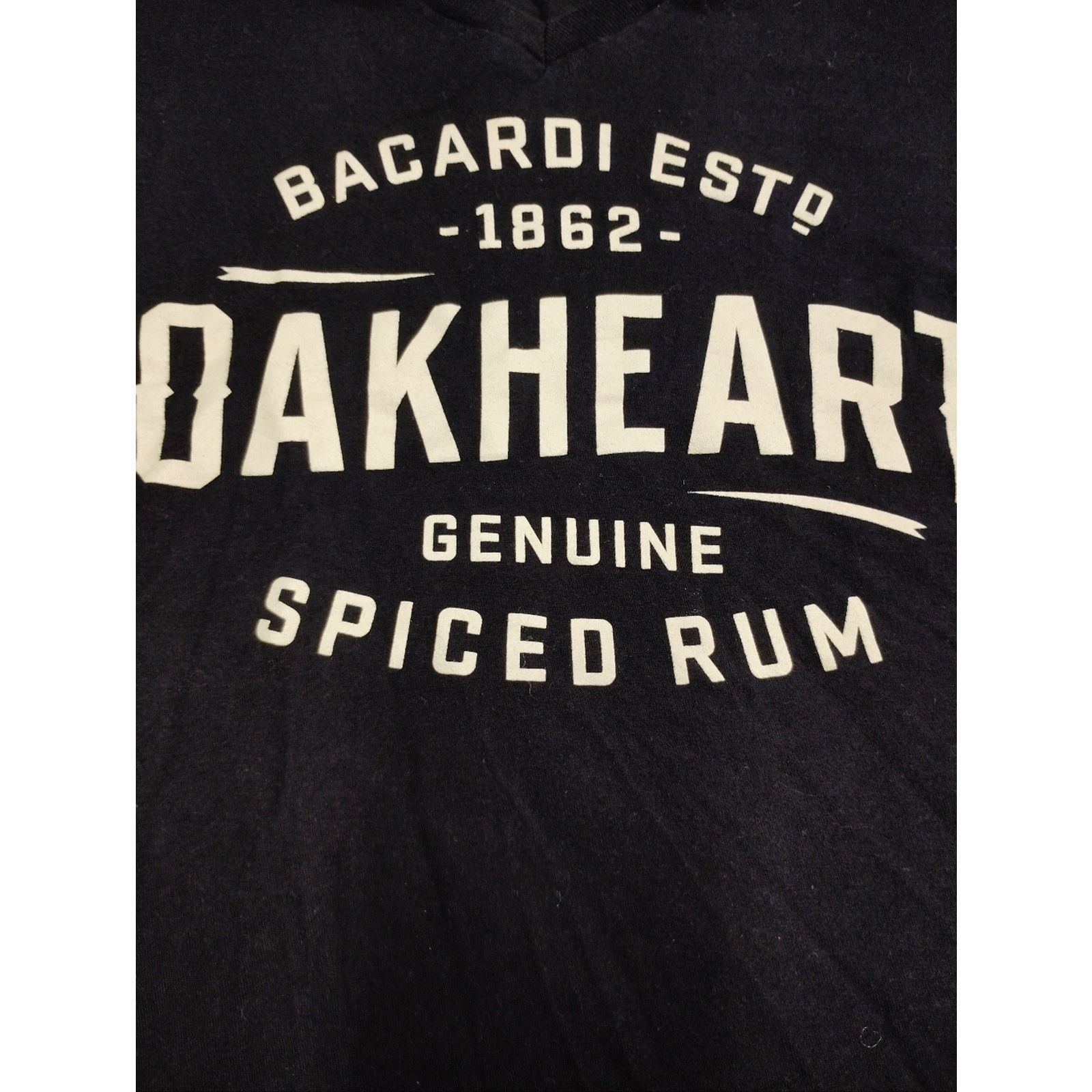 Bacardi Oakheart Black V-Neck Graphic Tee - Women Size M / US 6-8 / IT 42-44 - 2 Thumbnail
