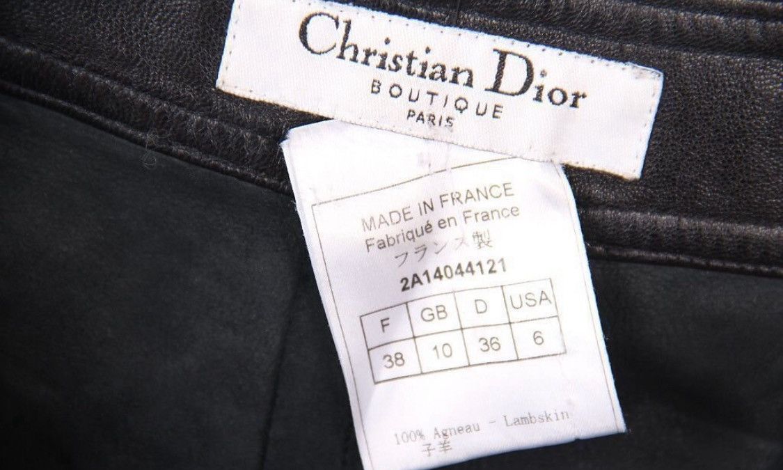 Dior Christian Dior Galliano 2002 Leather Biker Pants Rockstar Size 27" / US 4 / IT 40 - 6 Thumbnail