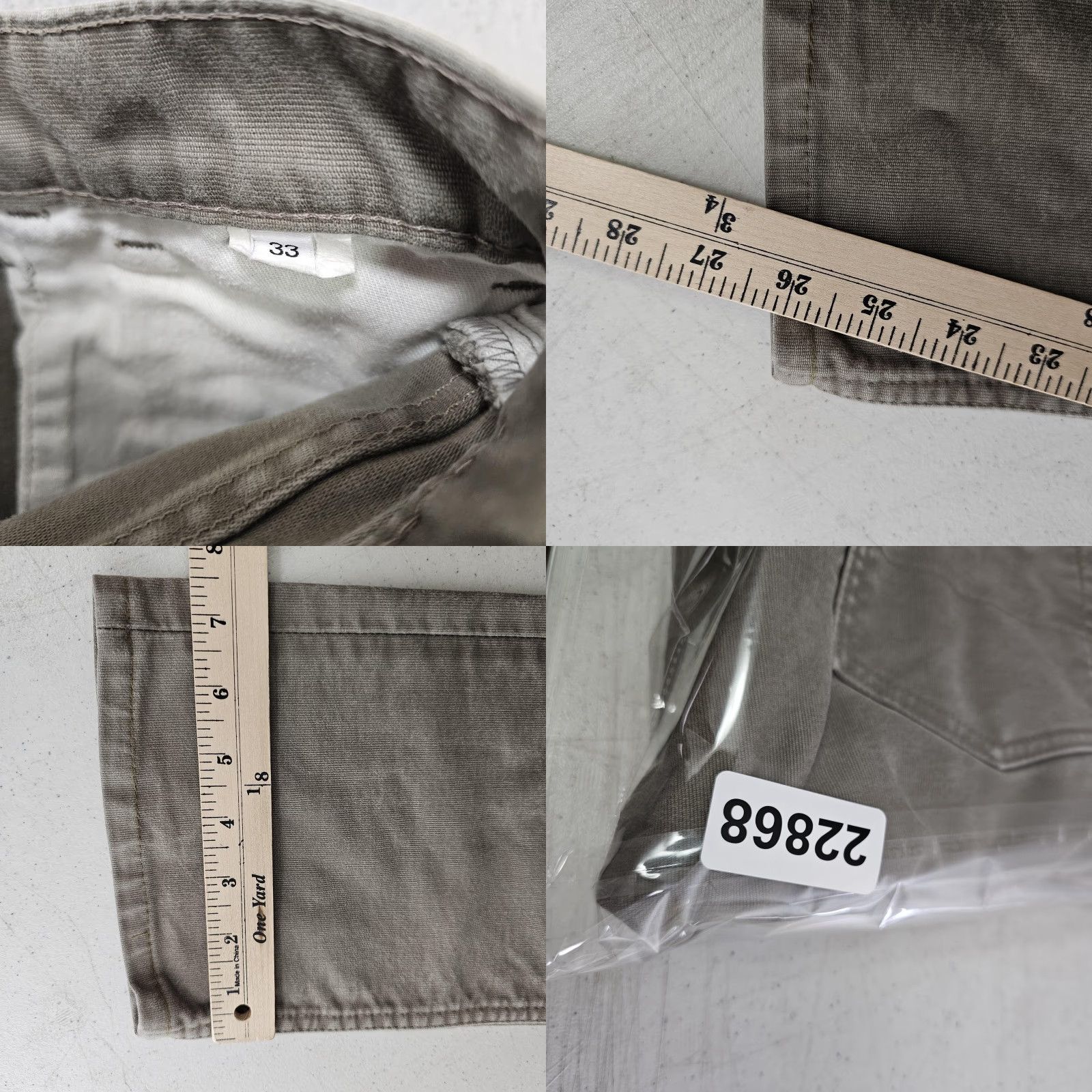 Gustin Gustin Pants Mens 30 Straight Fit Button Fly Washed California Gray Size US 30 / EU 46 - 9 Thumbnail
