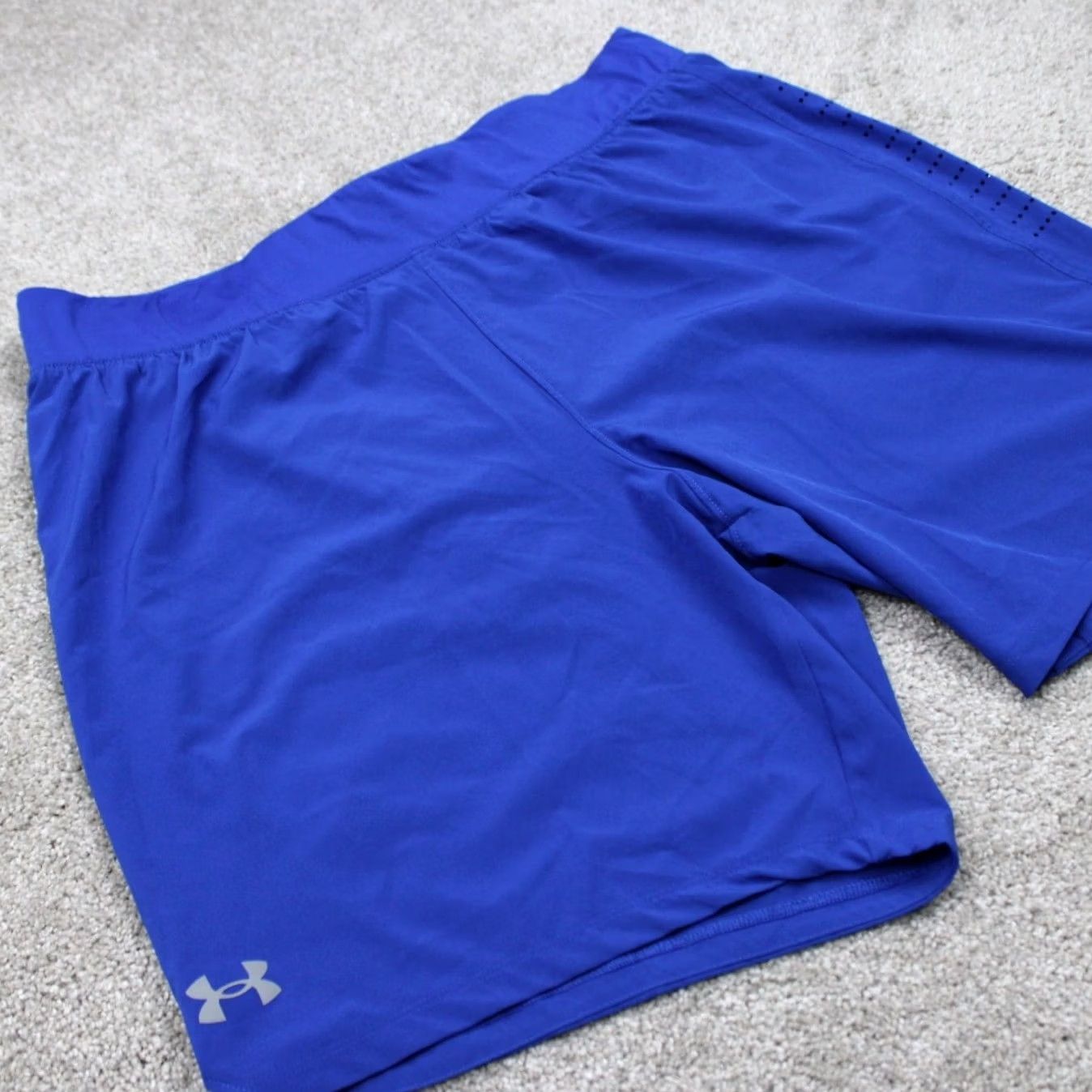 Under Armour Under Armour Speedpocket Shorts Mens 2XL XXL Blue Running Athletic w/ 9" inseam Size US 39 - 2 Thumbnail