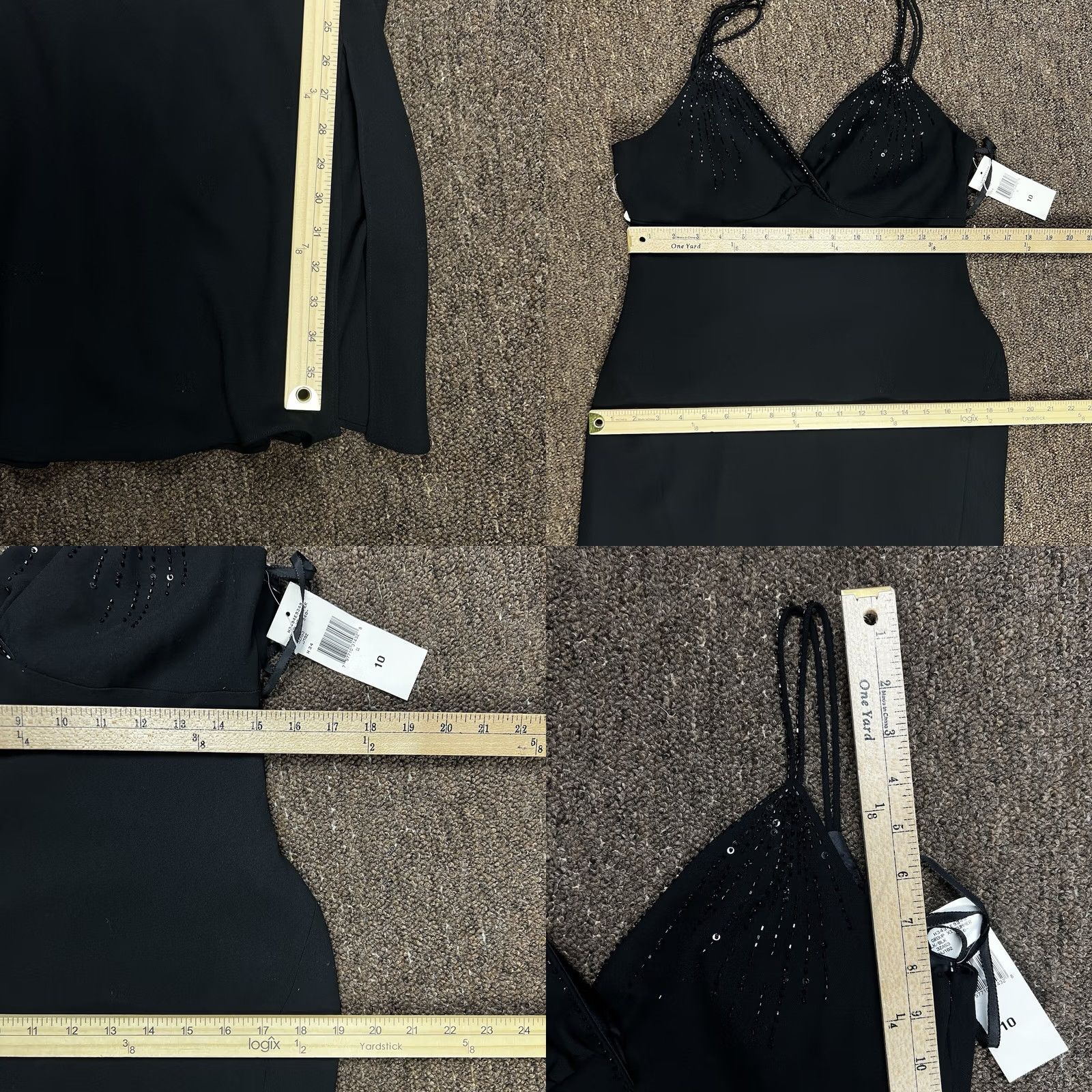 Jones New York VINTAGE Jones New York Black Spaghetti Strap Dress Maxi Dress 10 Women Party Formal Wedding 90s Y2K Size L / US 10 / IT 46 - 9 Thumbnail