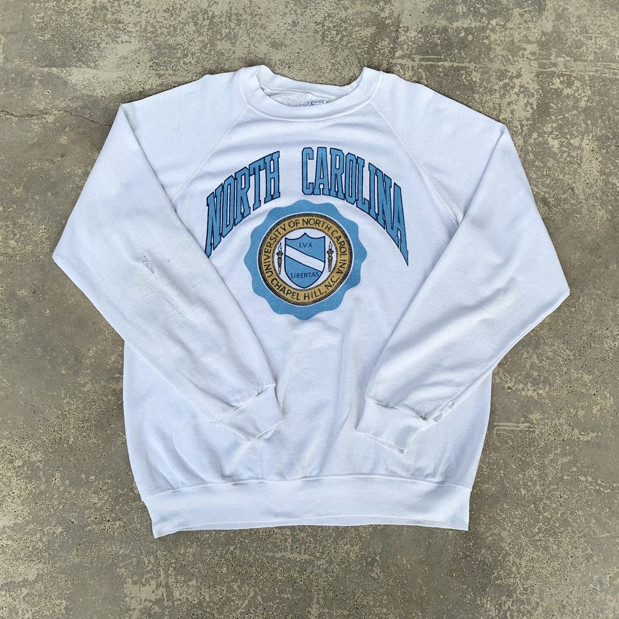 Hanes × Vintage Rare! Vintage 80s Distressed Hanes North Carolina University Size US L / EU 52-54 / 3 - 2 Thumbnail