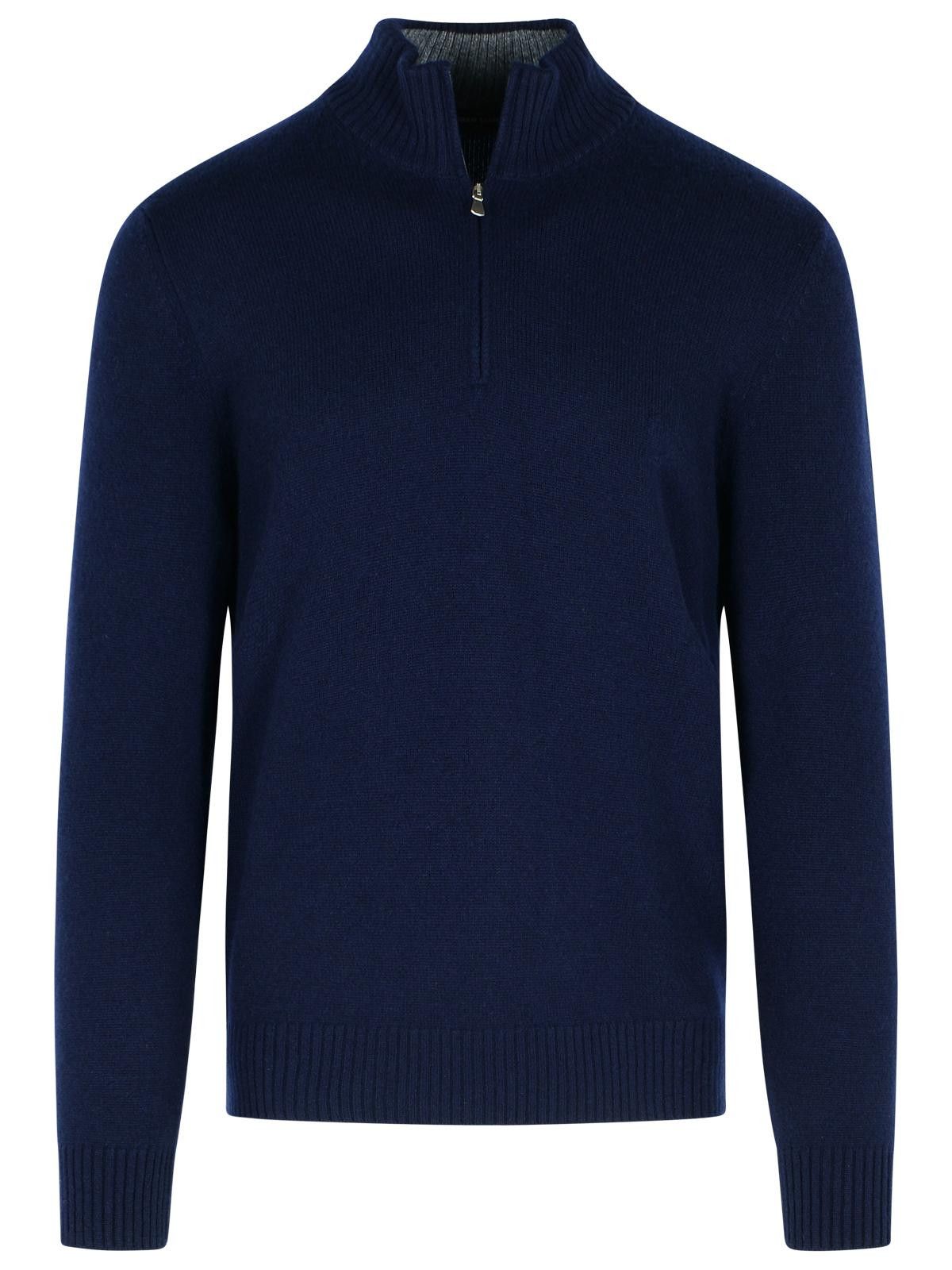 Gran Sasso GRAN SASSO Navy Blue Cashmere Sweater Size US XL / EU 56 / 4 - 1 Thumbnail