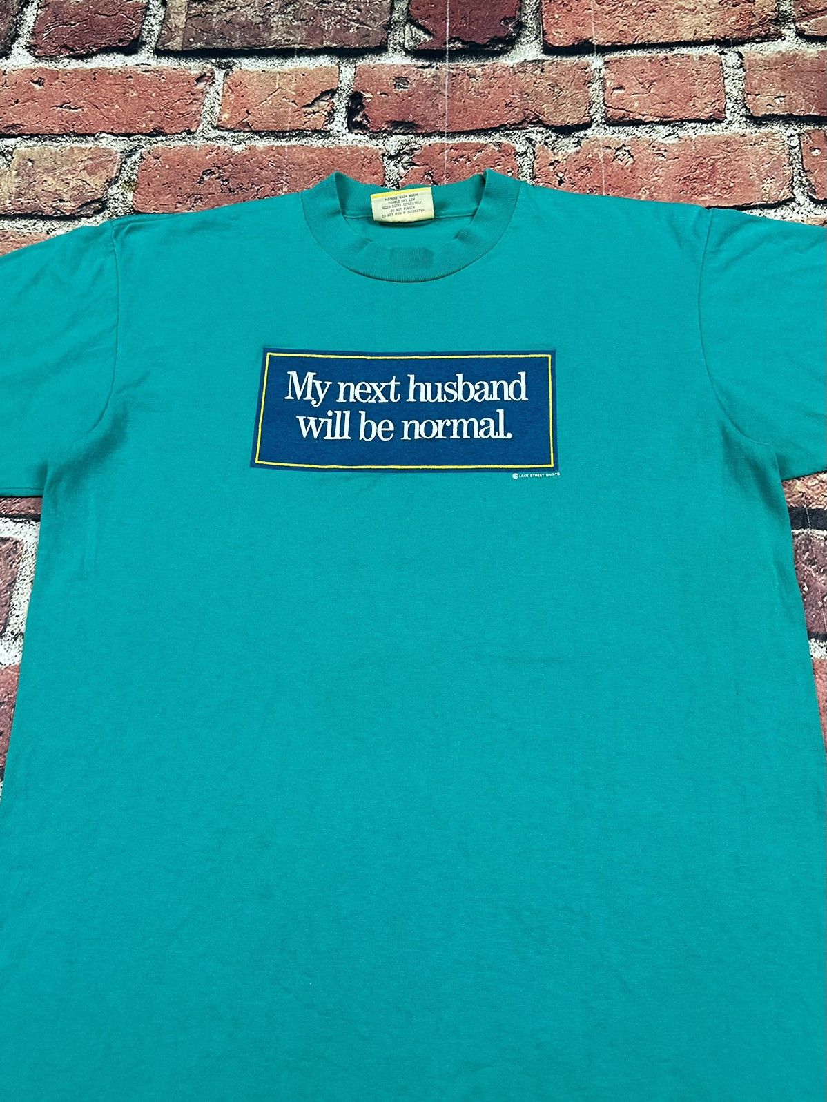 Vintage Vintage My Next Husband Will Be Normal T Shirt Funny Wife Size US L / EU 52-54 / 3 - 2 Thumbnail