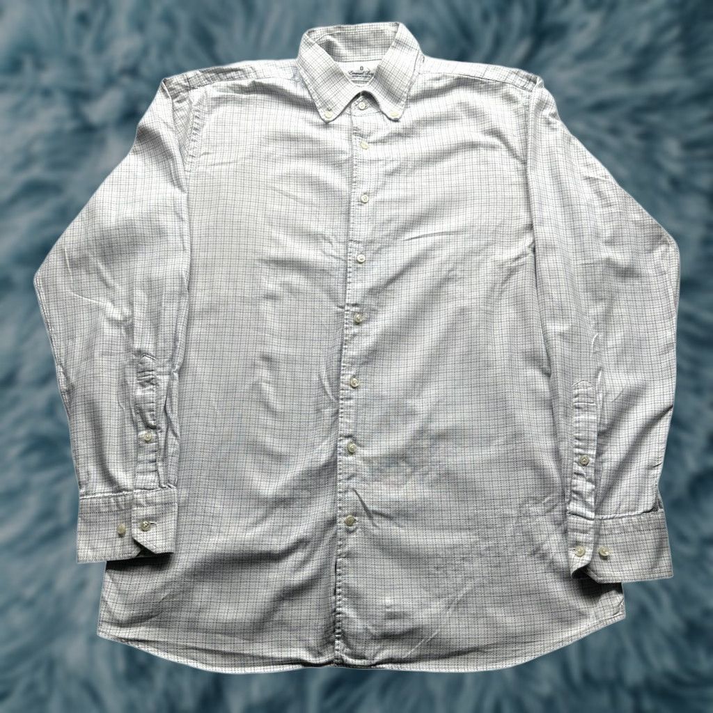 Vintage Emanuel Berg Modern Fit Graph Check Button Down Shirt Mens 17 XL Long Sleeve Size US XL / EU 56 / 4 - 1 Thumbnail
