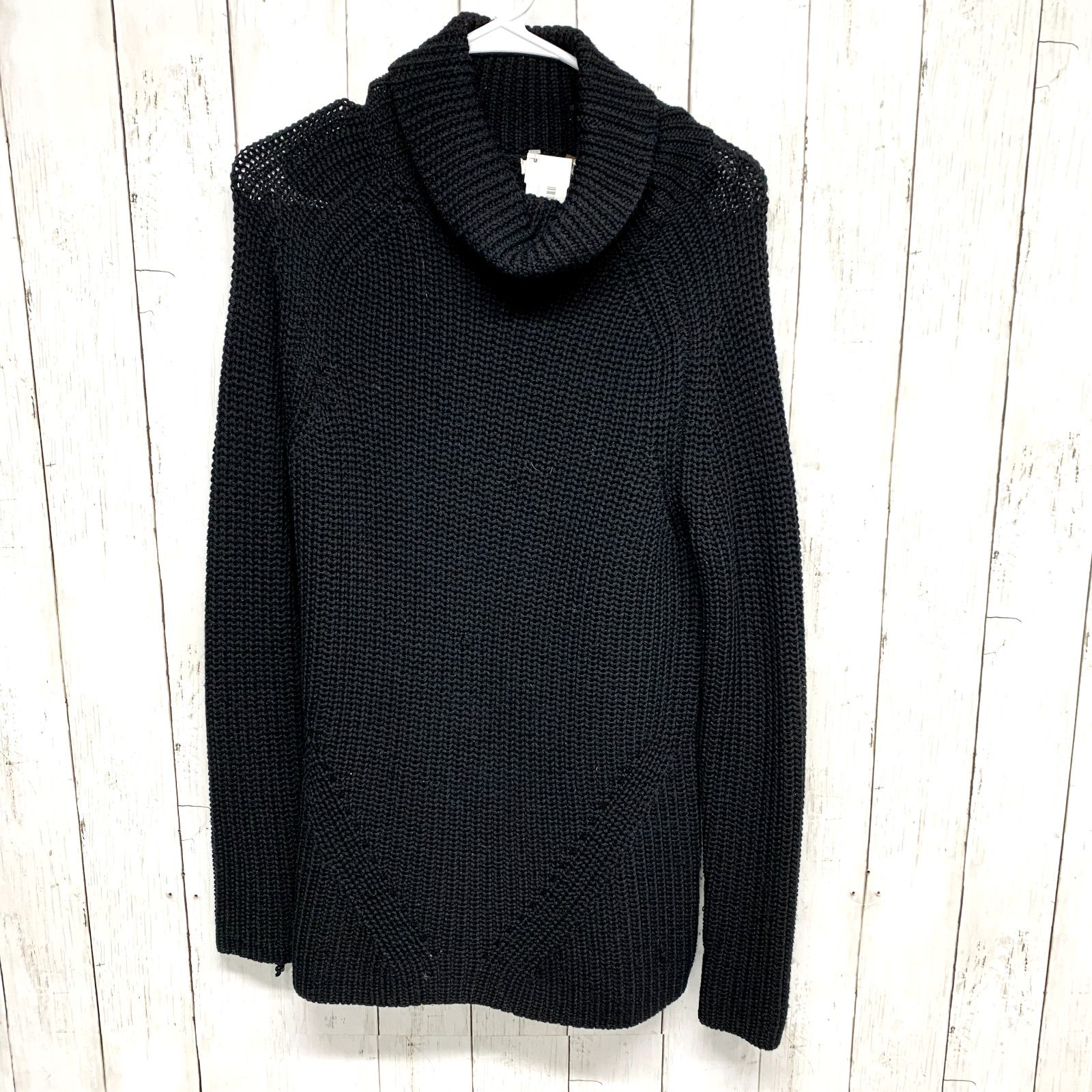 Trina Turk Trina Turk Sweater M Black Turtleneck Cable Knit Long Sleeve Size M / US 6-8 / IT 42-44 - 1 Thumbnail