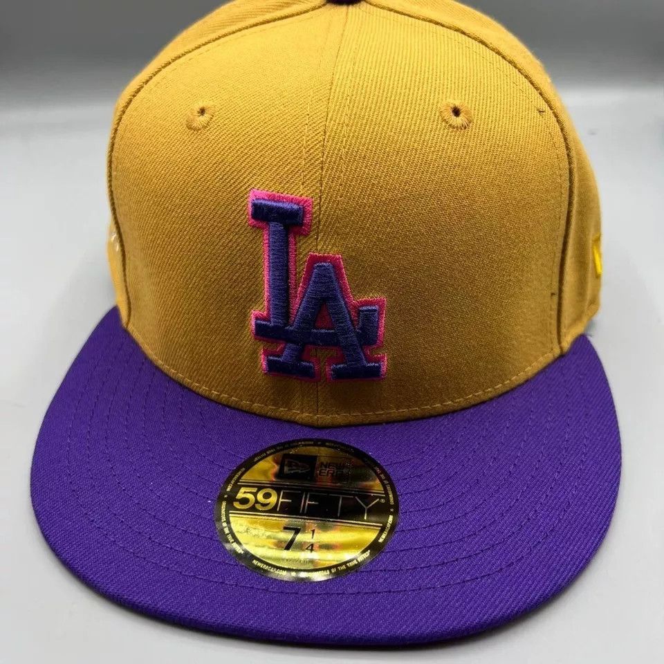 New Era Los Angeles LA Dodgers Hat Men 7 1/4 59Fifty New Era Fitted Size ONE SIZE - 2 Thumbnail