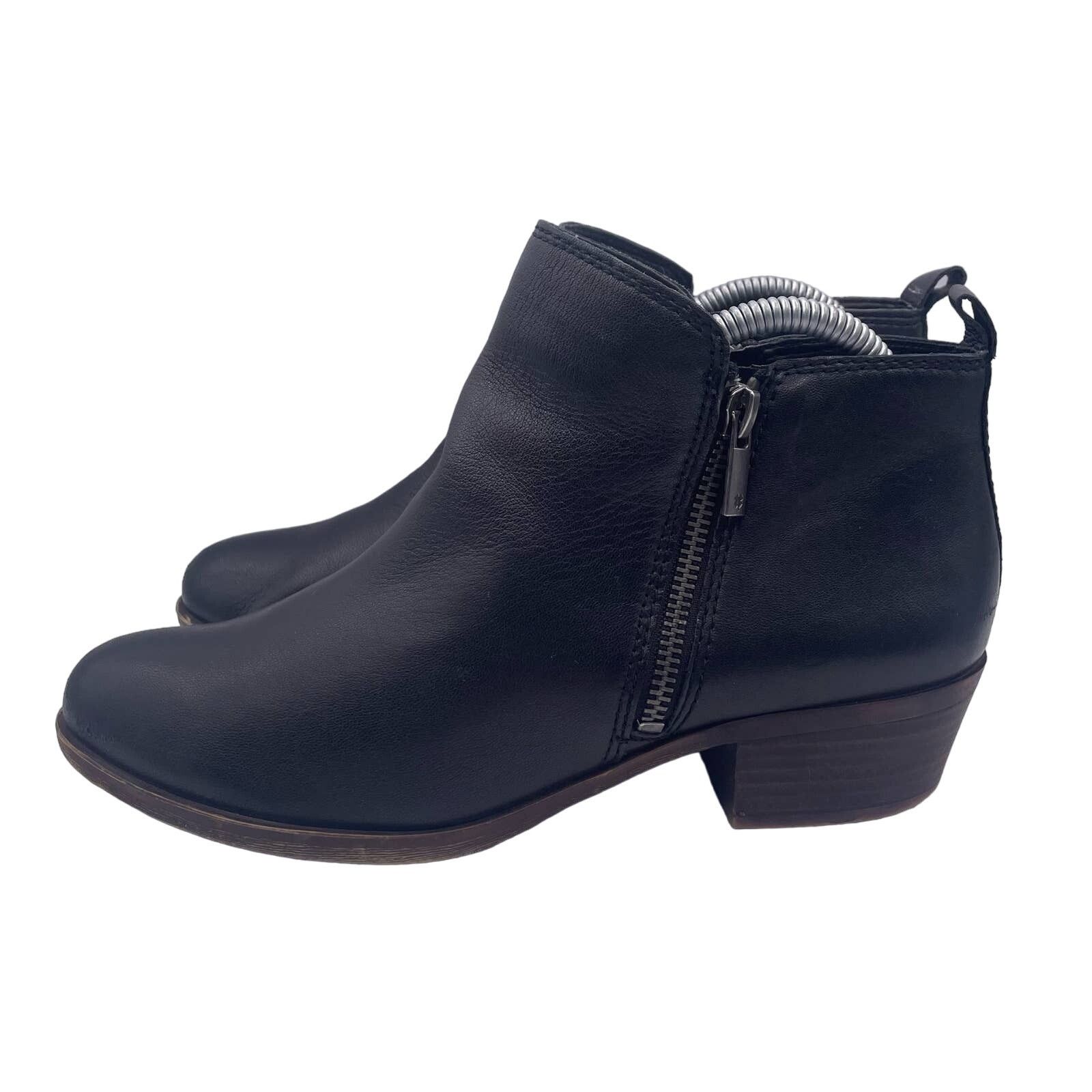 Lucky Brand Lucky Brand Basel Leather Booties Black 8.5 Size US 8.5 / IT 38.5 - 1 Thumbnail
