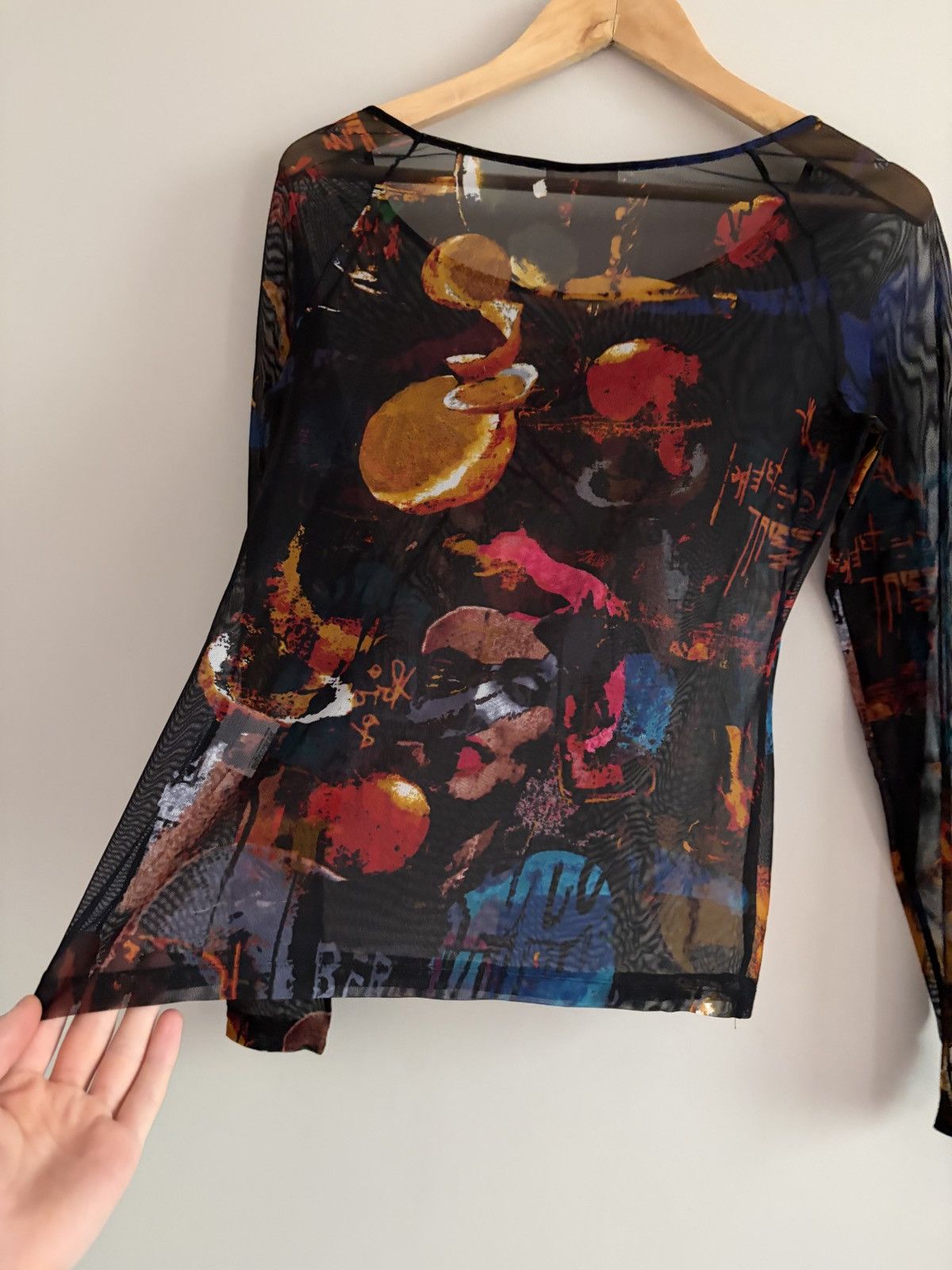 Iceberg Iceberg Multicolor Abstract Mesh Long Sleeve Top Size XL / US 12-14 / IT 48-50 - 8 Thumbnail