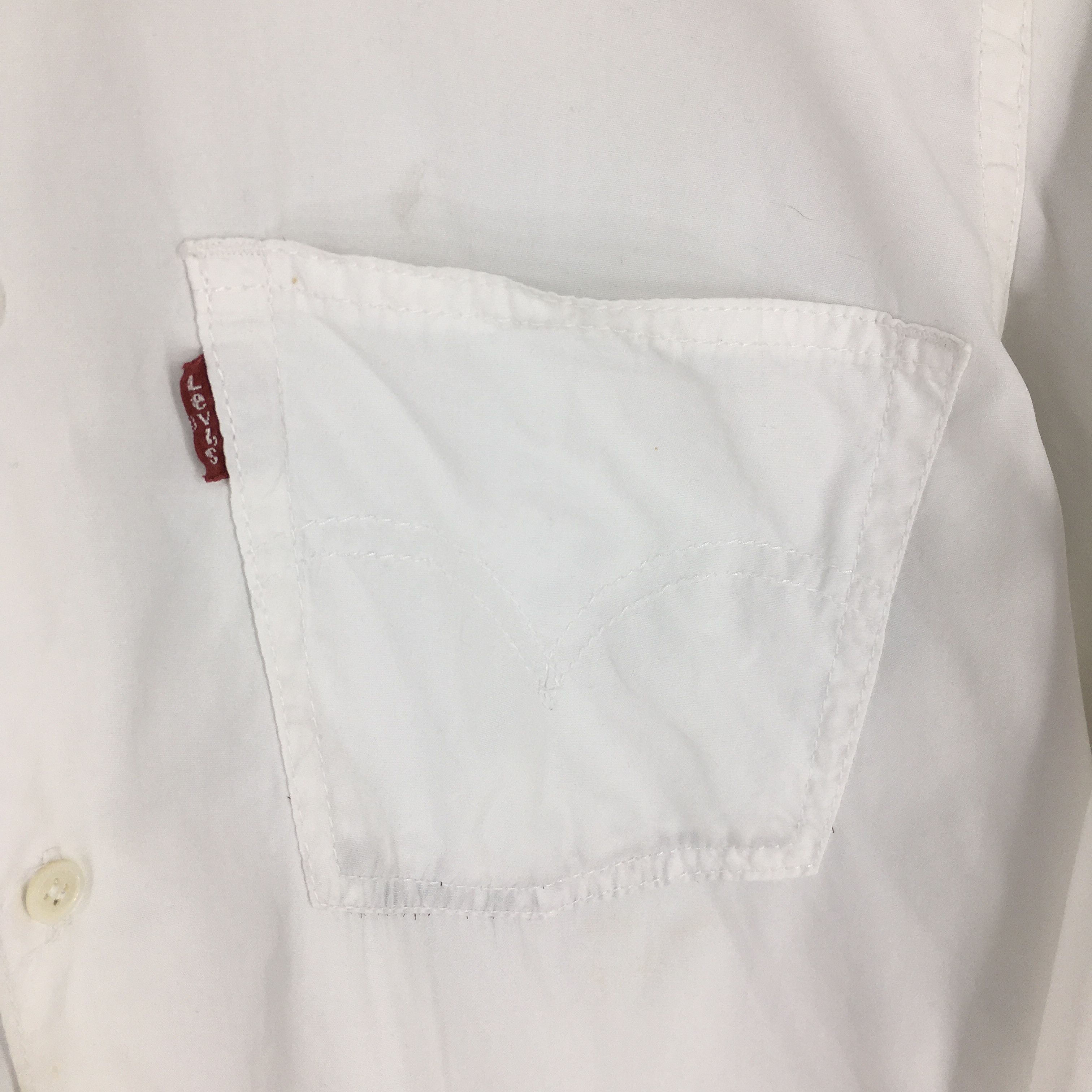 Levi's Vintage 2000s Levis Junya Watanabe Plain White Shirt Small Size US S / EU 44-46 / 1 - 5 Thumbnail