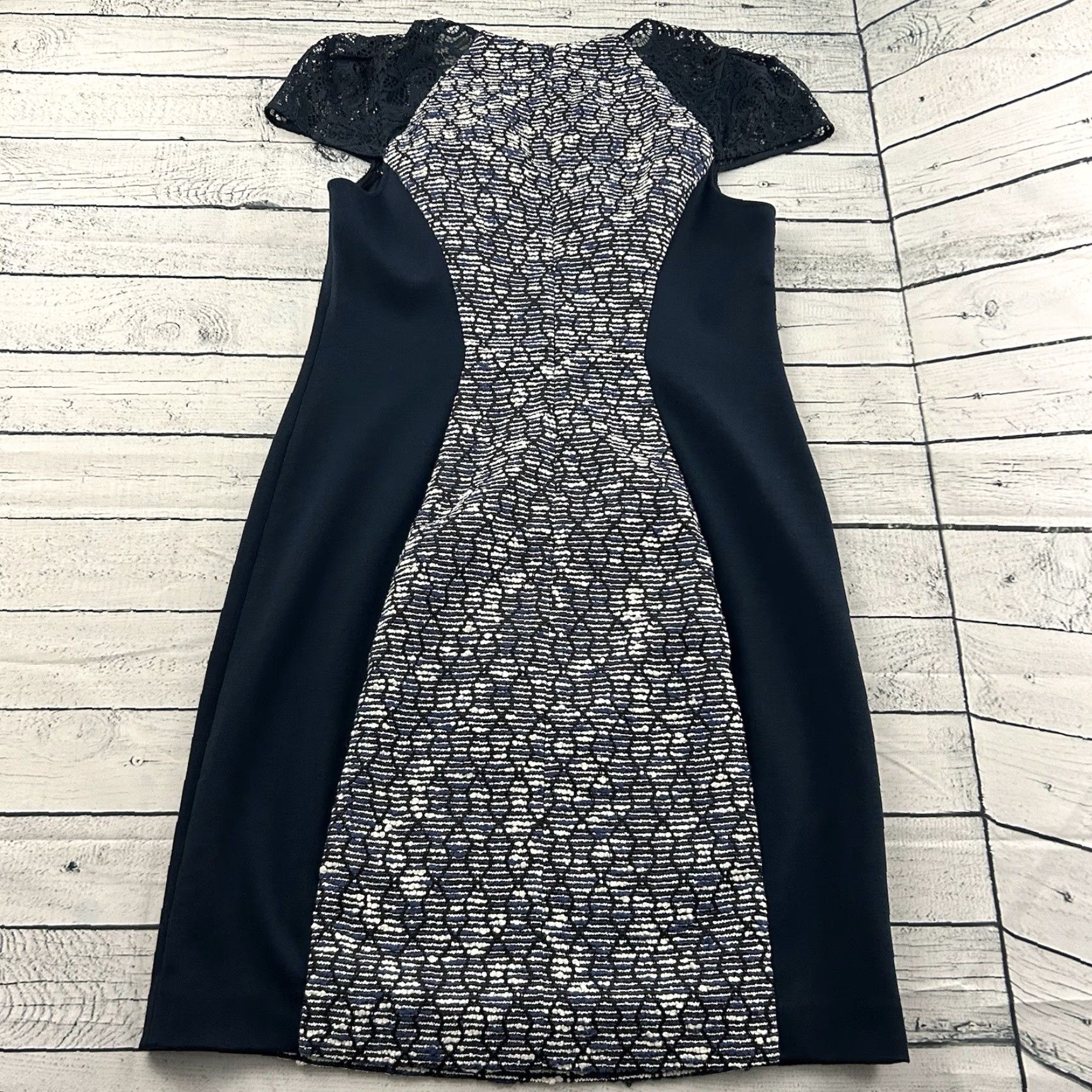 Anthropologie Moulinette Soeurs Blue Floral Pencil Dress Women's 12 Sleeveless Knee Length Button-Up 12 Womens Size XL / US 12-14 / IT 48-50 - 5 Thumbnail