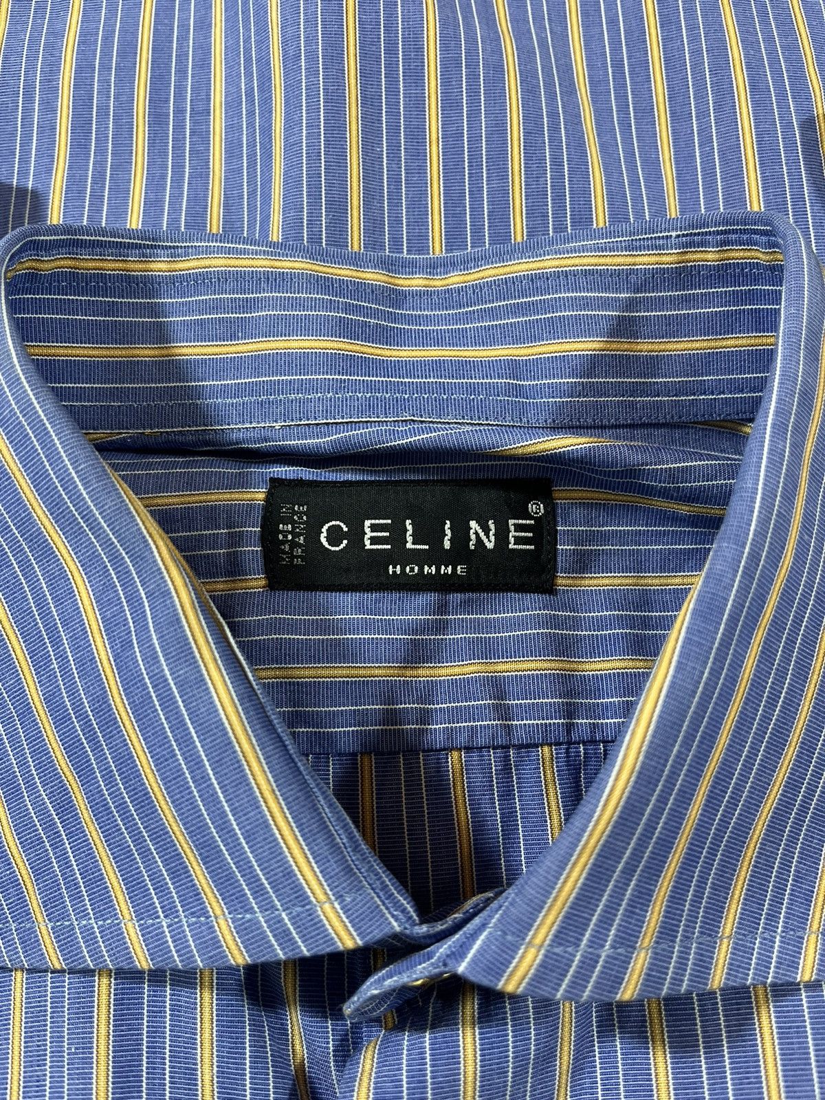 Celine CELINE Homme Vintage Striped ButtonUp Shirt – Made in France Size US XL / EU 56 / 4 - 6 Thumbnail