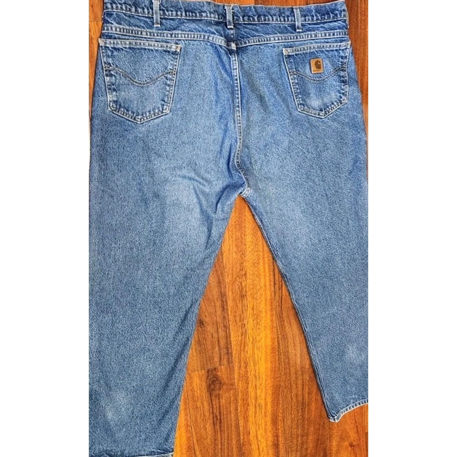 Carhartt VINTAGE Carhartt Jeans Men's 46x30 Baggy Wide-Leg Workwear Skater Denim Blue VTG Size US 30 / EU 46 - 6 Thumbnail