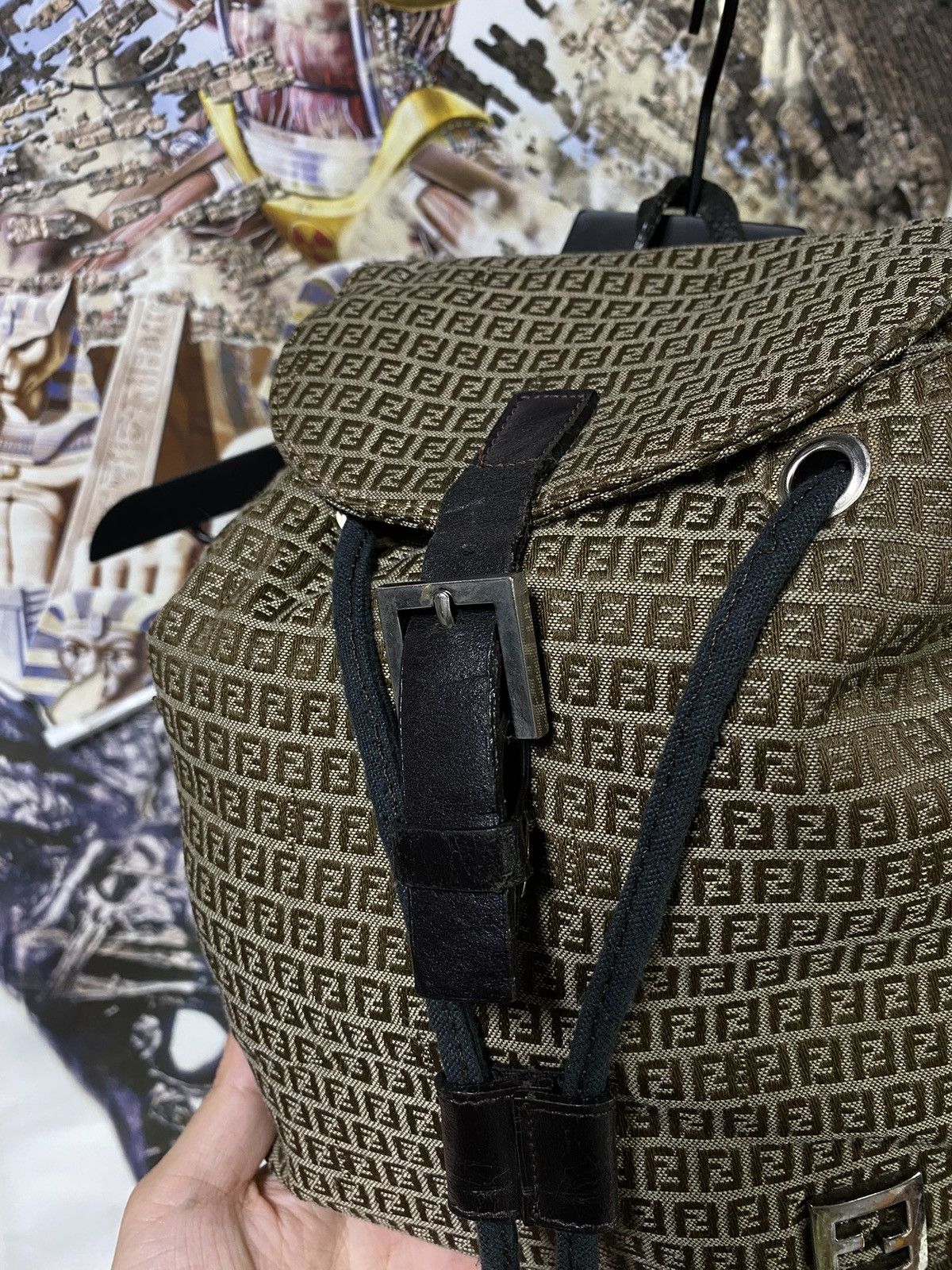 Fendi Fendi FF Monogram Backpack Canvas Leather Small Bag Vtg Size ONE SIZE - 18 Thumbnail