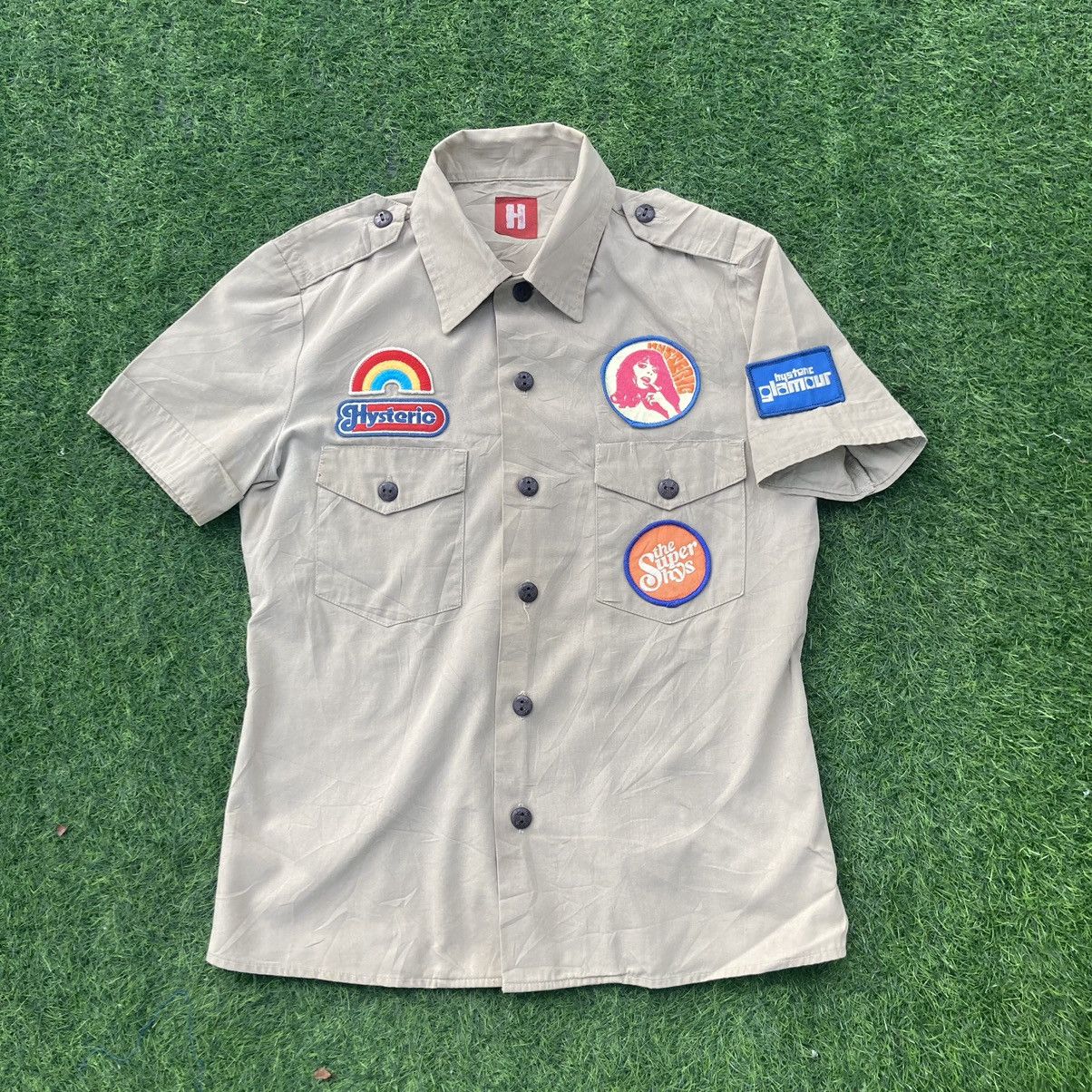 image of Hysteric Glamour Patches Workshirt in Cream, Women's
