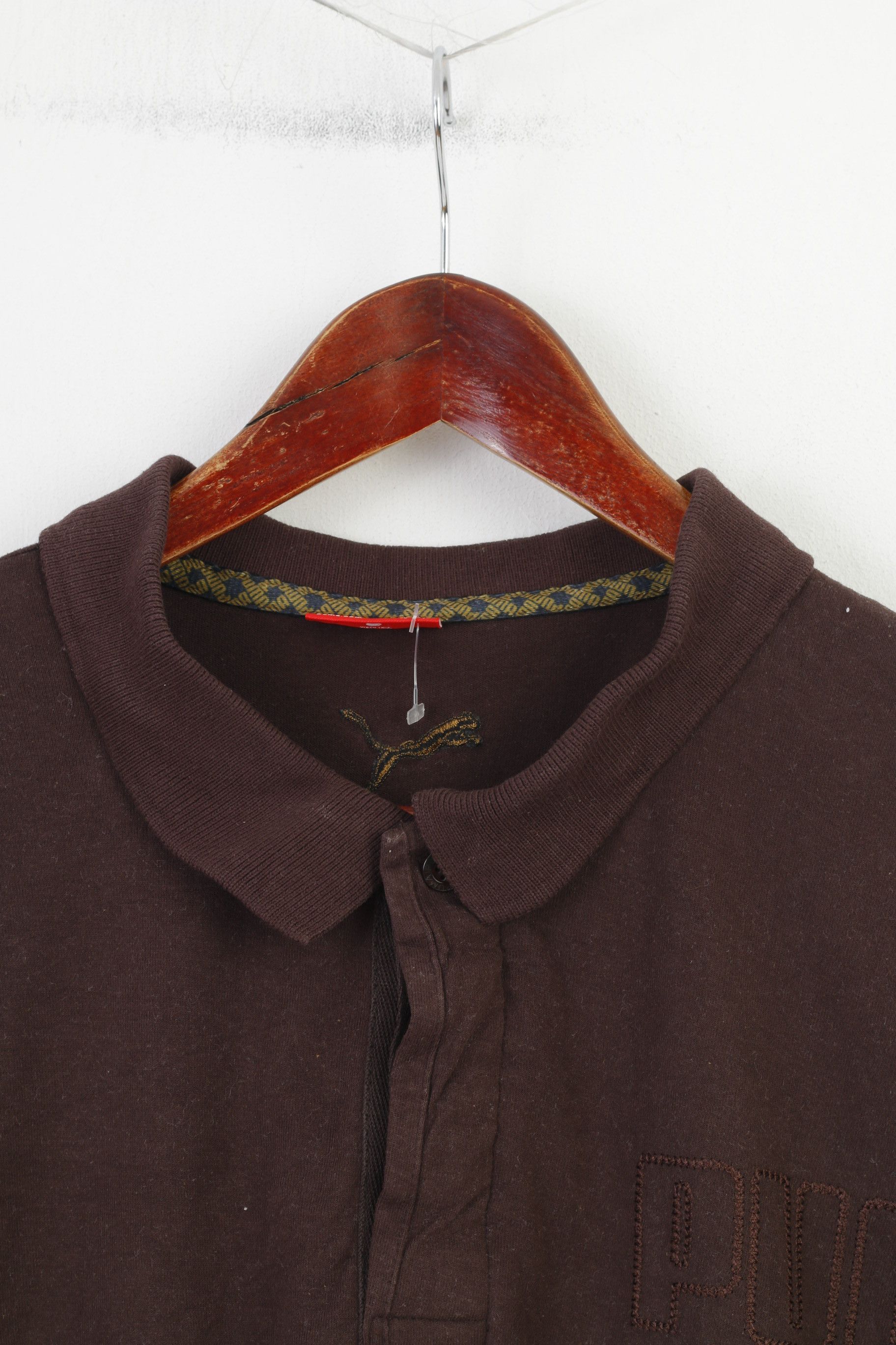 Puma Puma Men XL Polo Shirt Brown Collar Longsleeve 4301 Size US XL / EU 56 / 4 - 2 Thumbnail