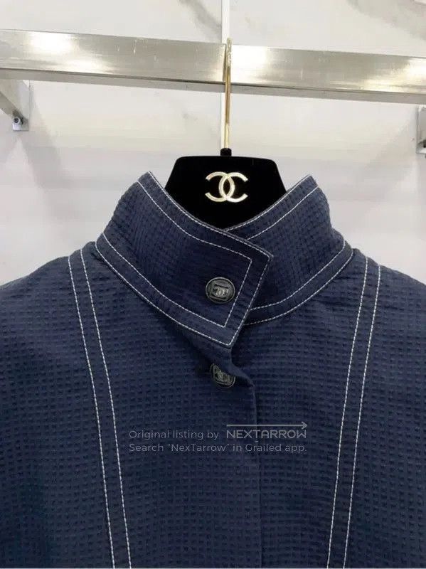 Chanel Chanel Blue Cotton Women’s Jacket . Size S / US 4 / IT 40 - 3 Thumbnail