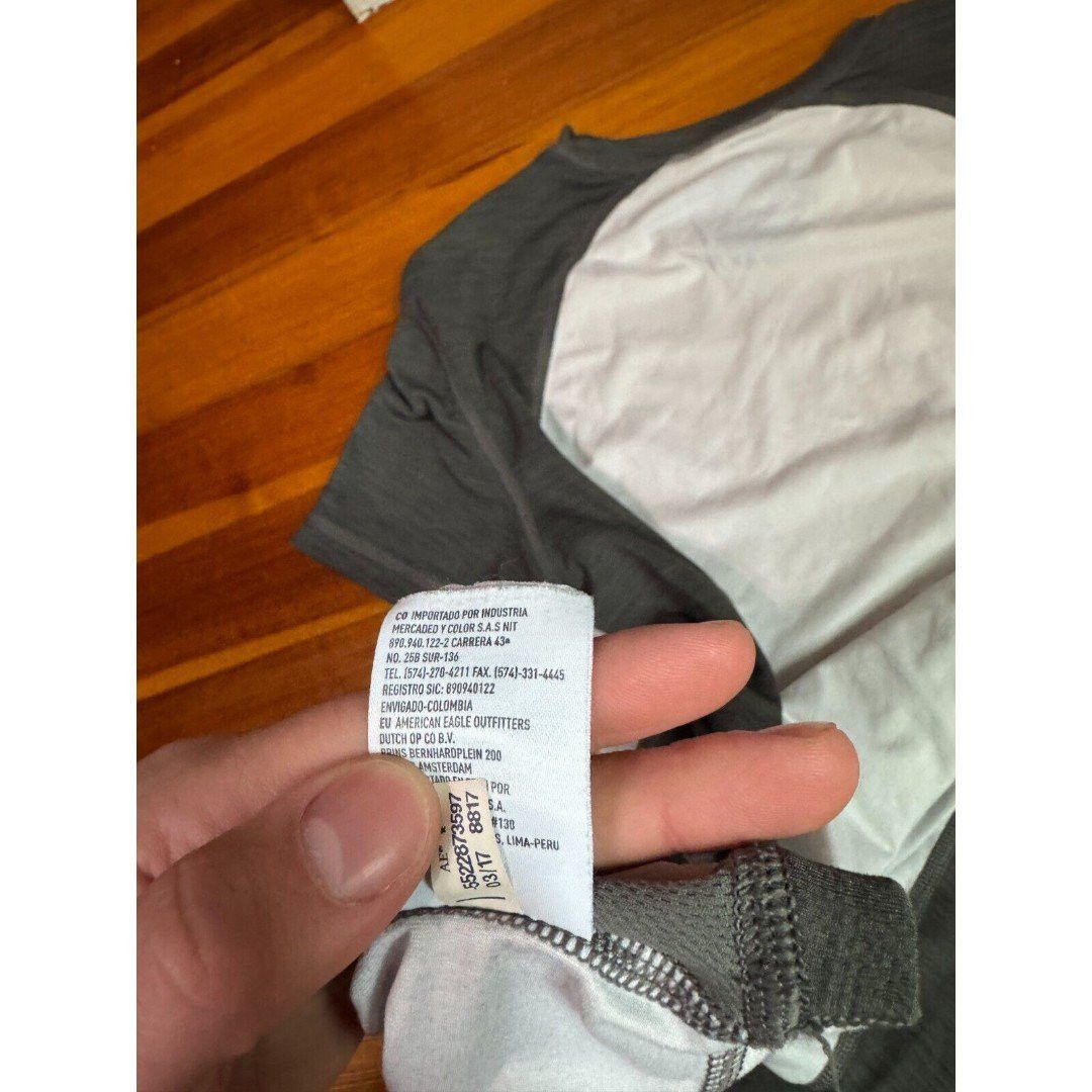 American Eagle Outfitters American Eagle 360 Extreme Flex Shirt AEActive White Gray Size US S / EU 44-46 / 1 - 7 Thumbnail