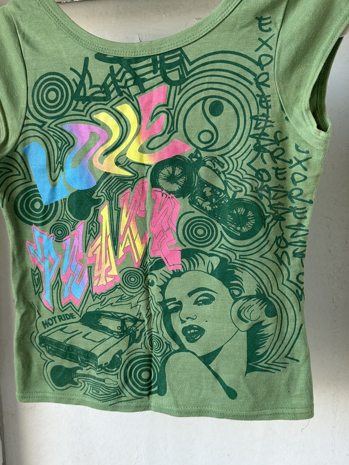 Japanese Brand × Vintage Vintage Printed Green Top Size M / US 6-8 / IT 42-44 - 3 Thumbnail