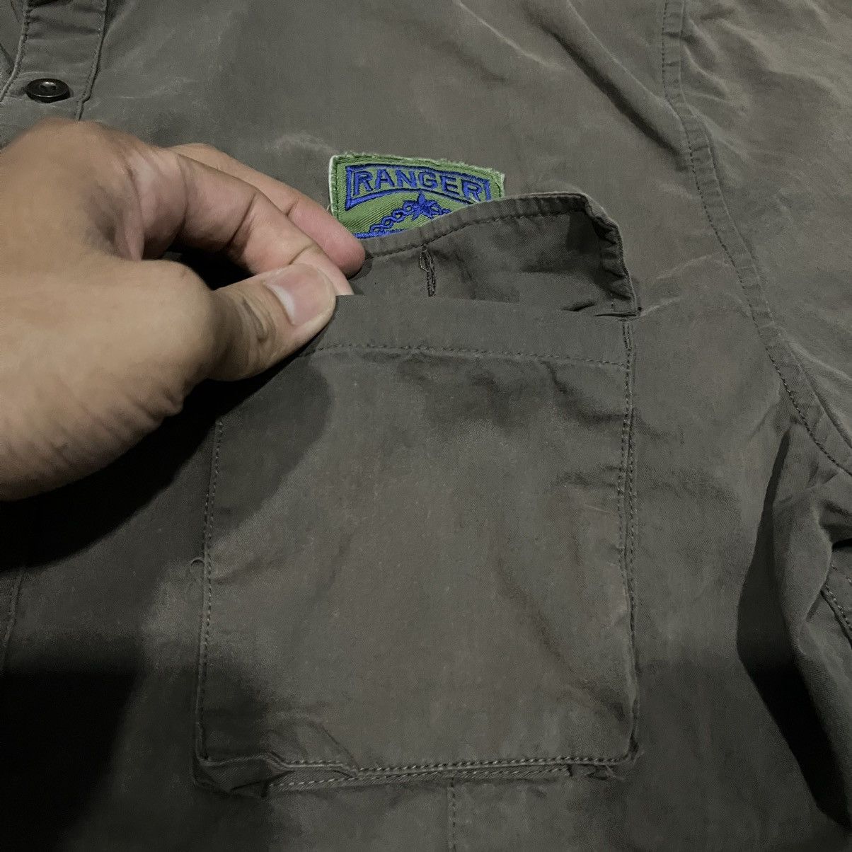 If Six Was Nine Vintage Semantics Design Olive Green Workwear Shirt Size US M / EU 48-50 / 2 - 5 Thumbnail