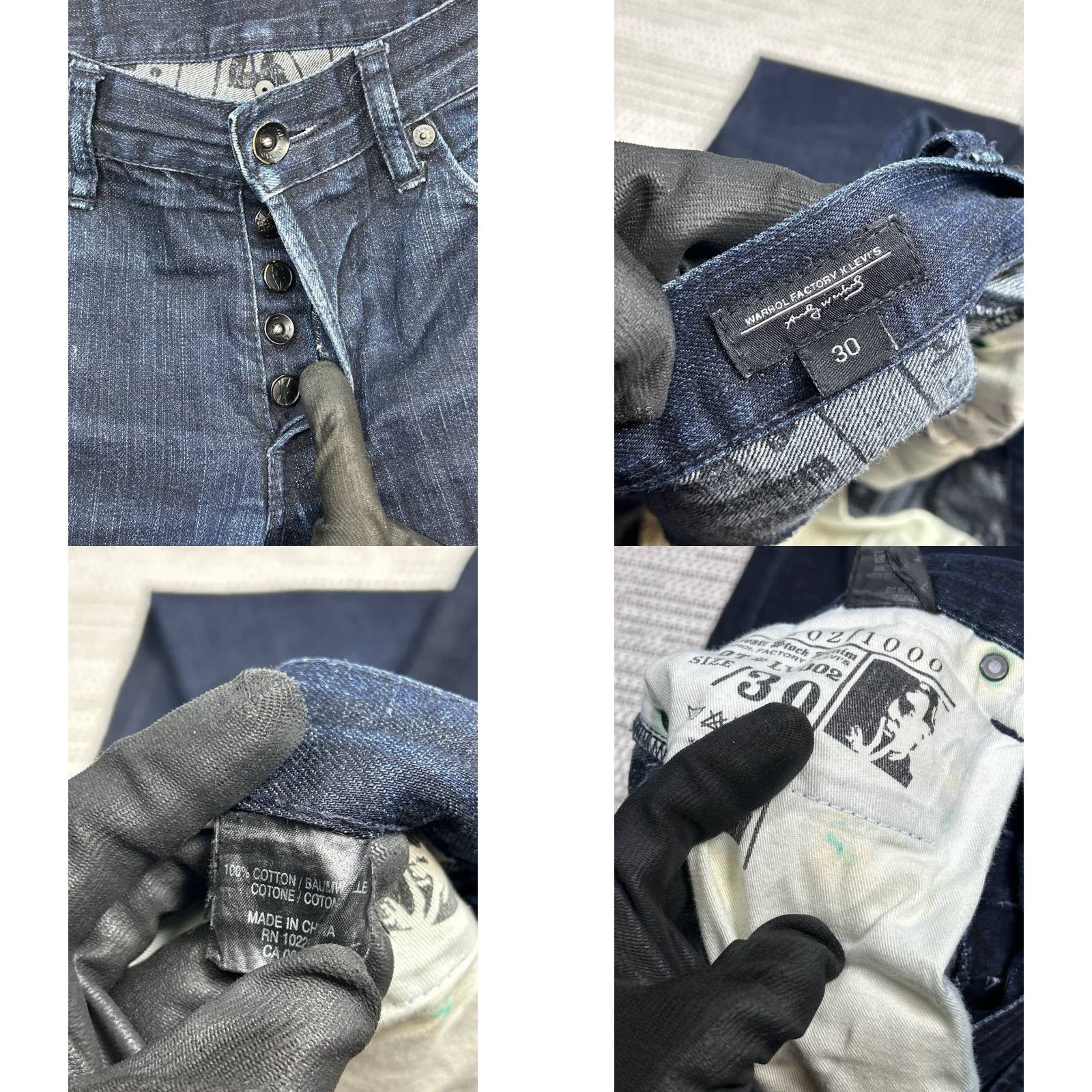 Levi's Levi's Jeans Mens 30 Blue Denim Selvedge Warhol Factory X Levis Andy Warhol Jeans Mens 30 Blue Denim Selvedge Size US 30 / EU 46 - 9 Thumbnail