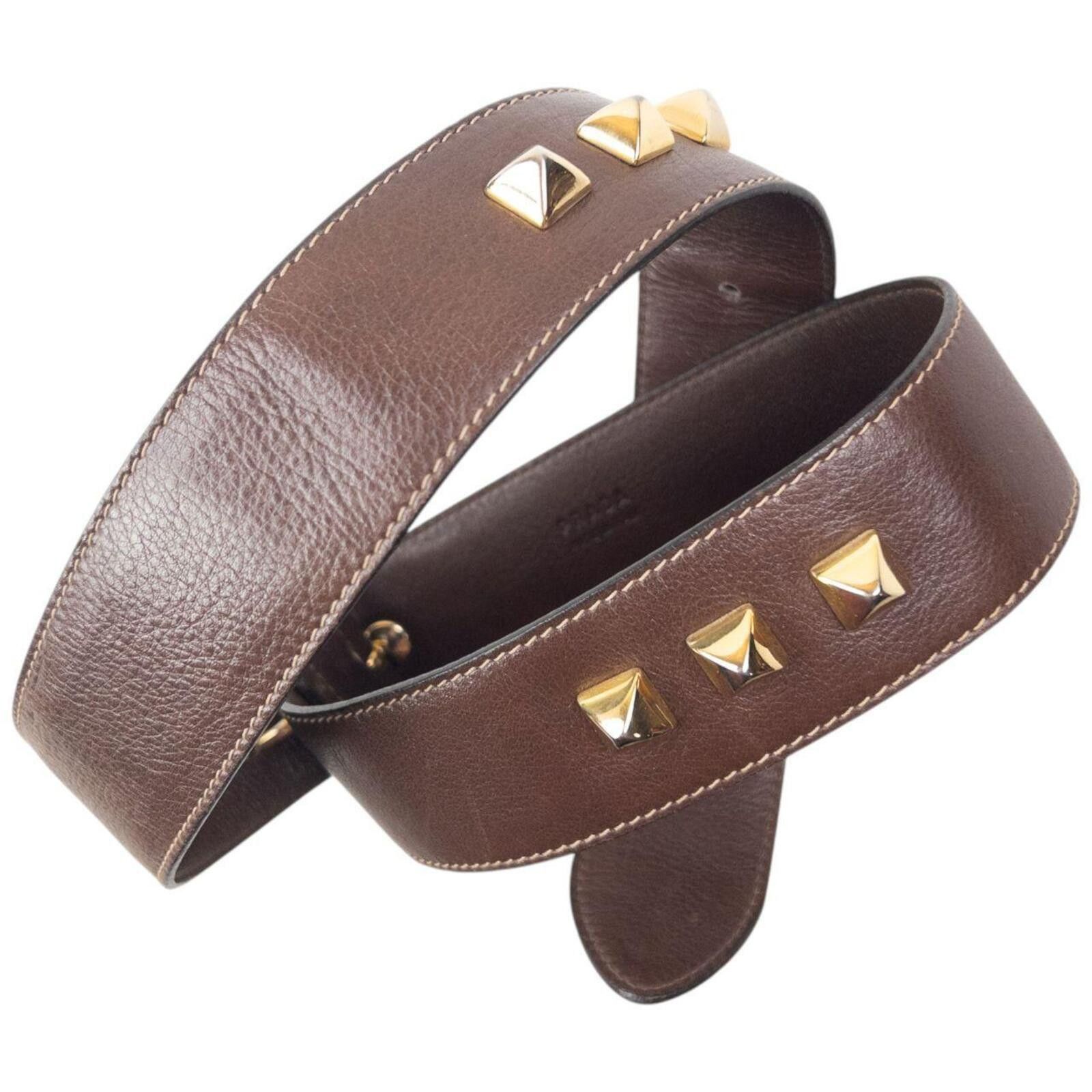 Prada Vintage 90s Prada Studded Leather Belt Size M Size ONE SIZE - 3 Thumbnail