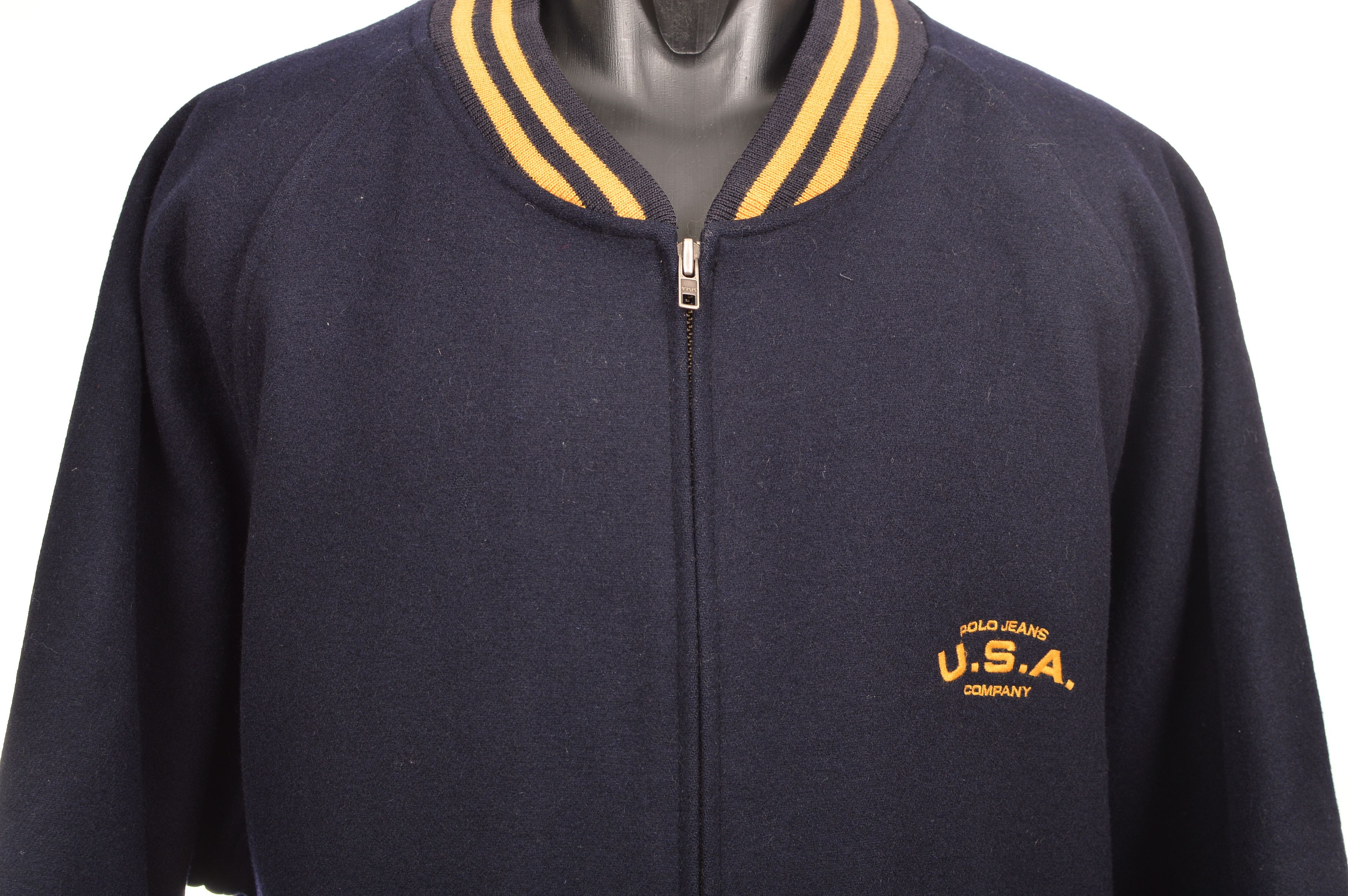 Polo Ralph Lauren Polo Jeans Co Vintage USA Wool Blend Varsity Jacket Size US XXL / EU 58 / 5 - 2 Thumbnail