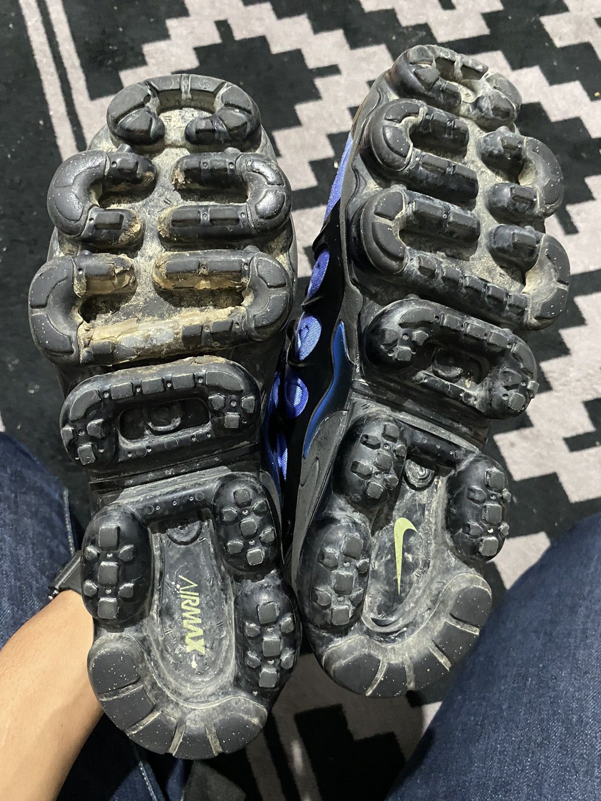 Nike 2000s Nike air vapormax plus blue obsidian sneakers Size US 7 / EU 40 - 10 Thumbnail