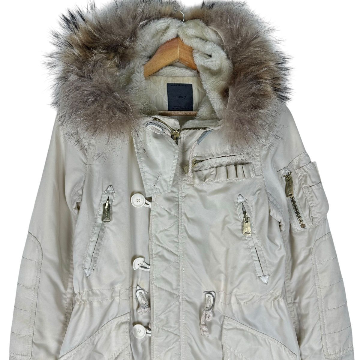 If Six Was Nine ☀️MOUSSY FUR HOODIE PARKA JACKET Size S / US 4 / IT 40 - 2 Thumbnail