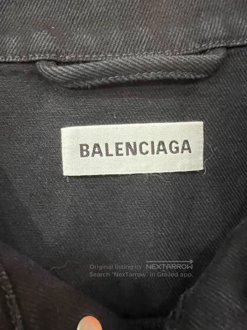 Balenciaga Balenciaga Black Denim Jacket Size XS / US 0-2 / IT 36-38 - 2 Thumbnail