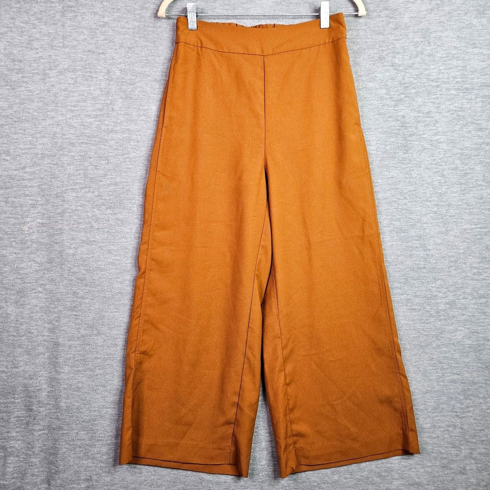 Madewell Madewell Women Wide Leg Size Small Brown High Rise Cropped Casual Pants Size 28" / US 6 / IT 42 - 2 Thumbnail