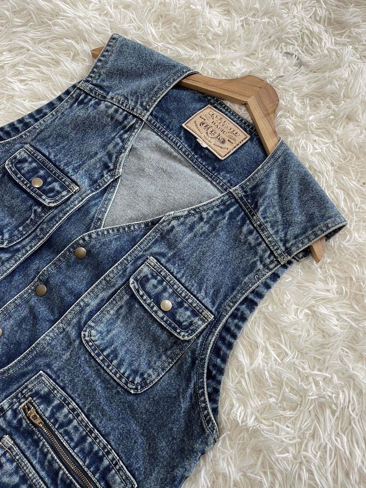Japanese Blue Chaser Tactical Multipocket Denim Vest