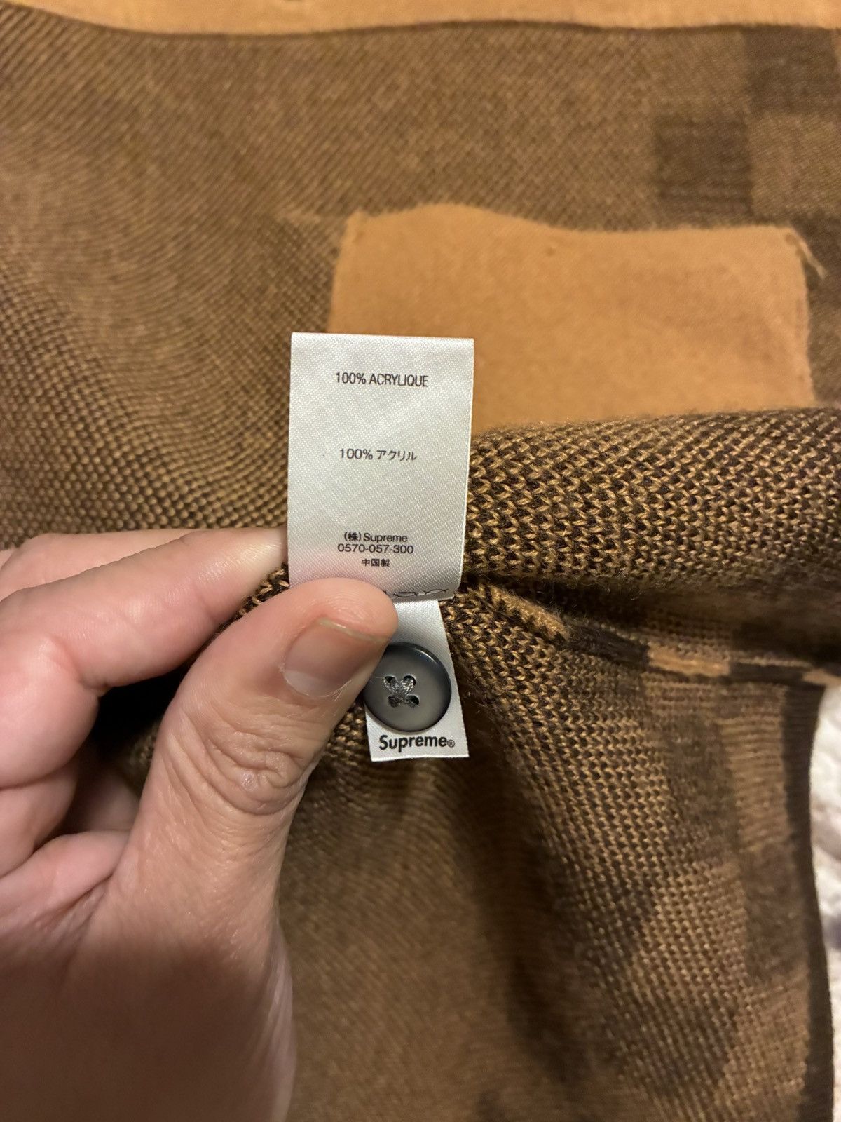 Supreme Supreme Checkered Mohair Cardigan Size US L / EU 52-54 / 3 - 6 Thumbnail