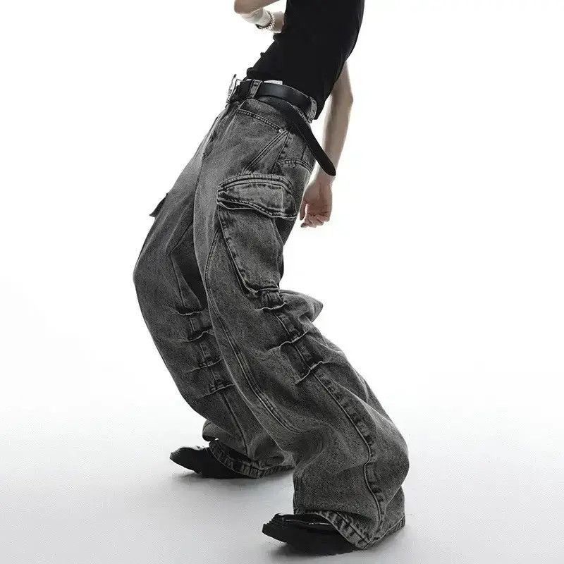 Japanese Brand Streetwear Washed Pocket Cargo Jeans Pants Size US 30 / EU 46 - 5 Thumbnail