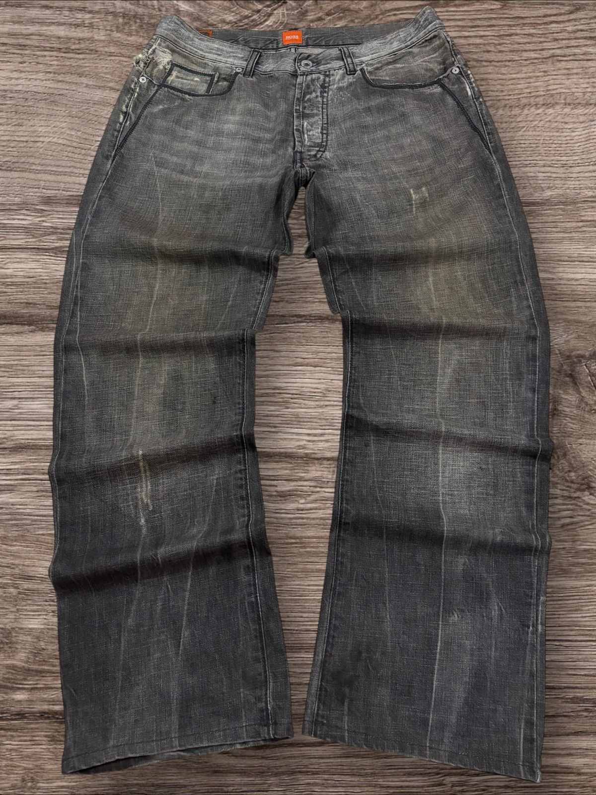 Hugo Boss Vtg BOSS by Hugo Boss Grunge Destroyed Jeans Size US 33 - 1 Thumbnail