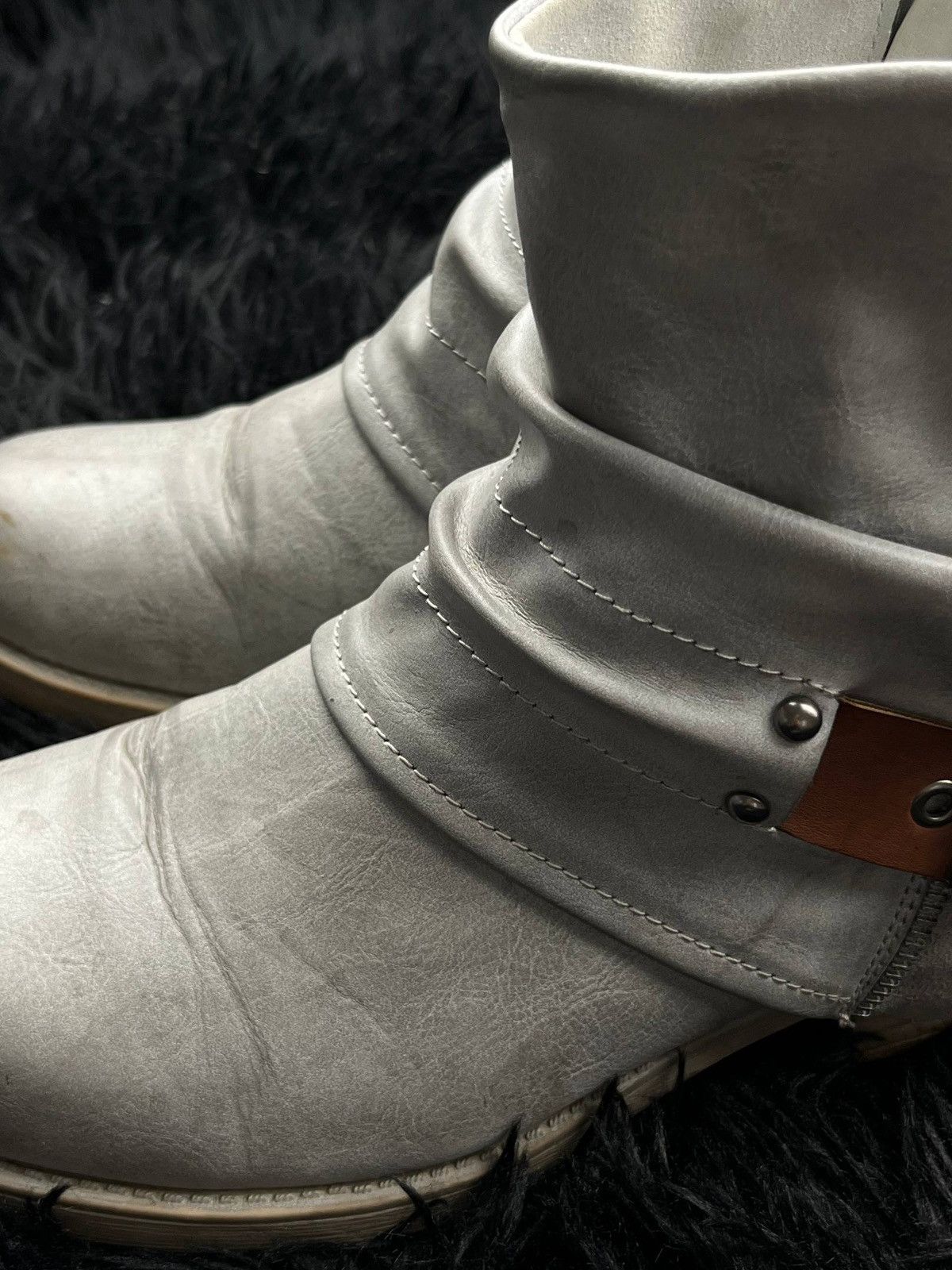 A.S.98 AS98 Style Arvhive Avant Garde Ankle Leather Boots Size US 9 / IT 39 - 10 Thumbnail