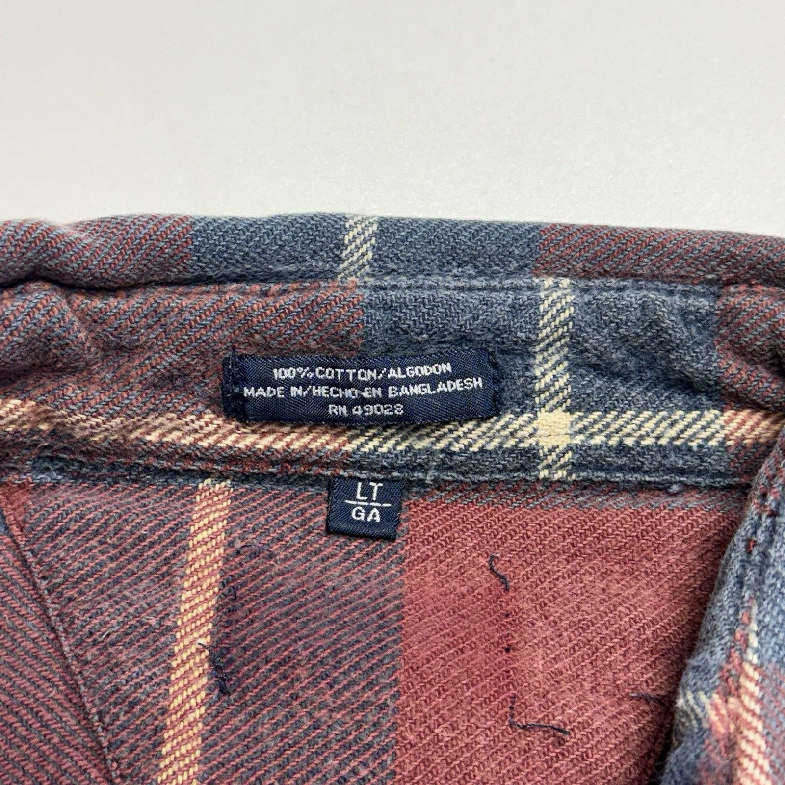 Vintage Vintage 90s Cotton Plaid Flannel Shirt Mens Large Tall Red L Size US L / EU 52-54 / 3 - 8 Thumbnail