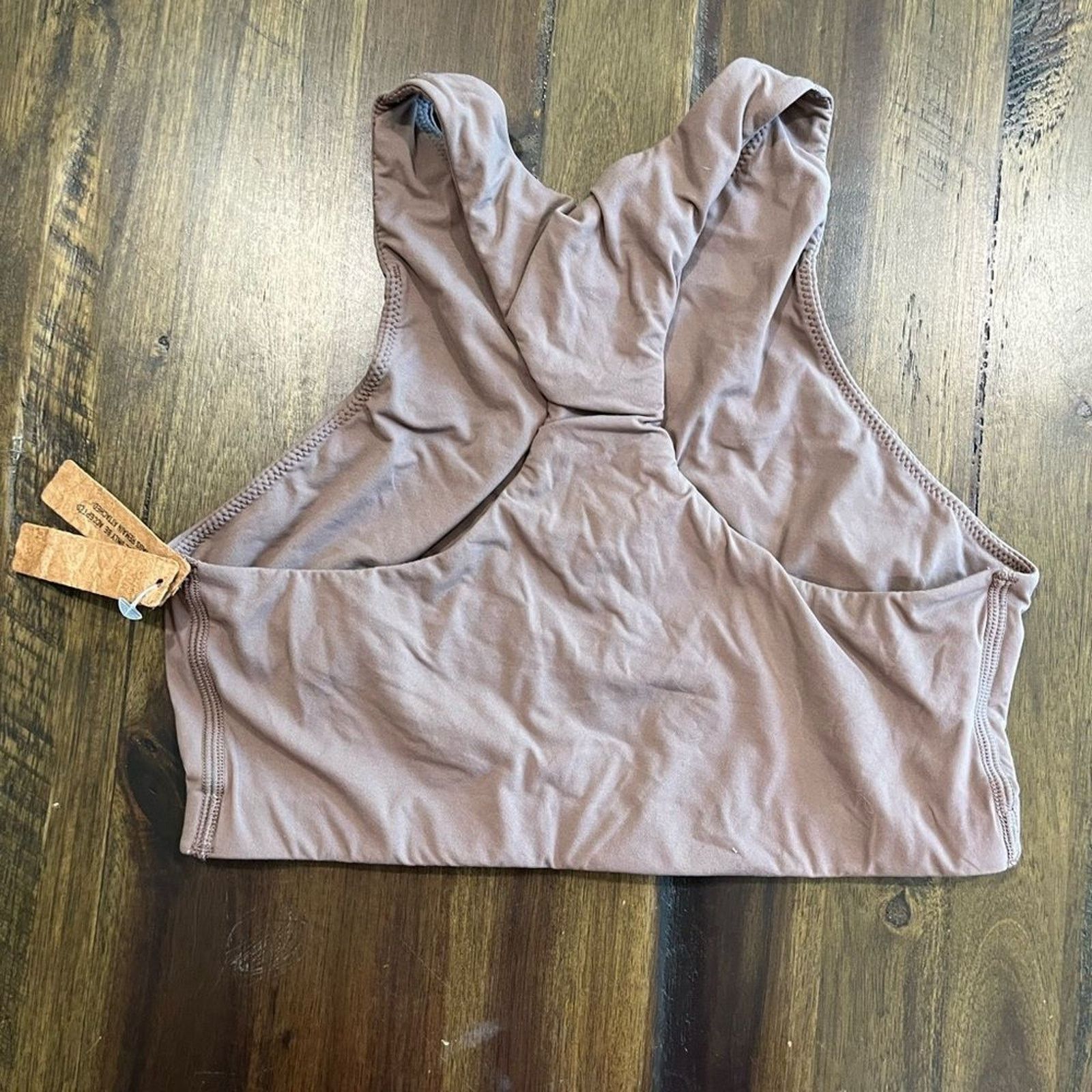 SKIMS NWT Skims Fits Everybody High Neck Bra Umber - Size S Size ONE SIZE - 5 Thumbnail