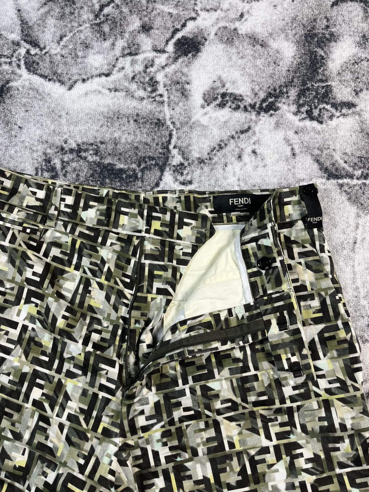 Fendi Fendi FF Monogram Shorts Green 48 Italy Size US 34 / EU 50 - 6 Thumbnail