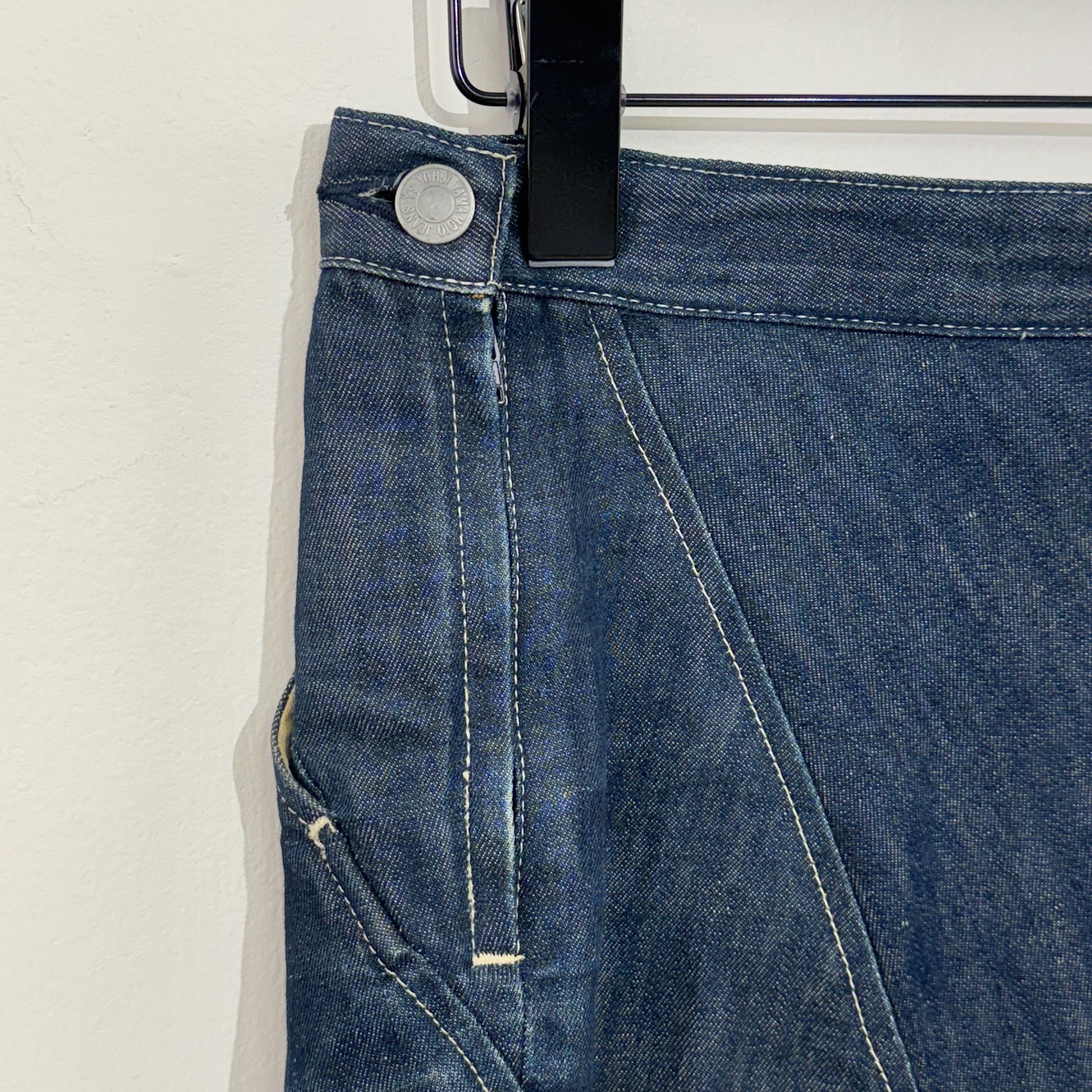 Y's Y's Yohji Yamamoto Denim Flare Skirt Size 28" / US 6 / IT 42 - 4 Thumbnail