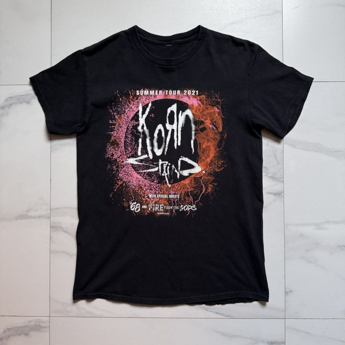 Band Tees Korn + Staind Summer Tour ‘21 T-Shirt Size US M / EU 48-50 / 2 - 2 Thumbnail