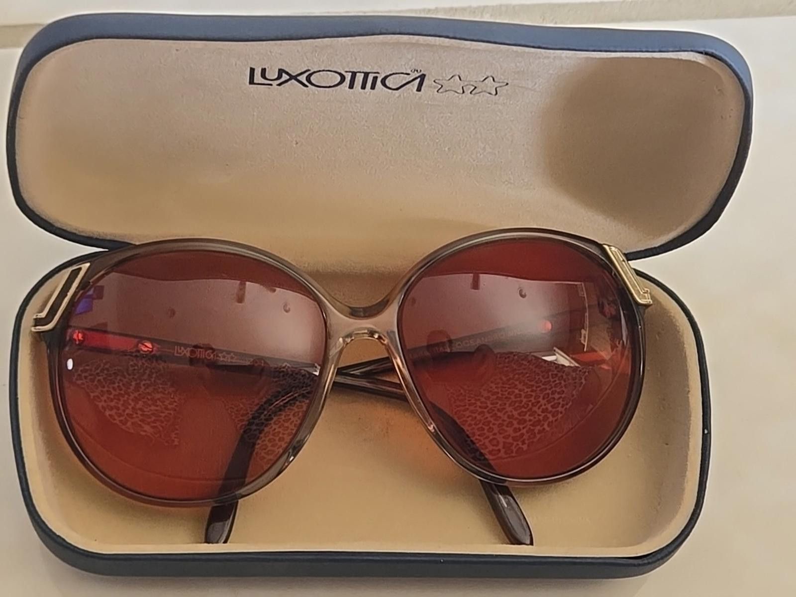 Other Vintage Luxottica Brown 1304 Made In Italy Oversized FRAMES Size ONE SIZE - 1 Thumbnail
