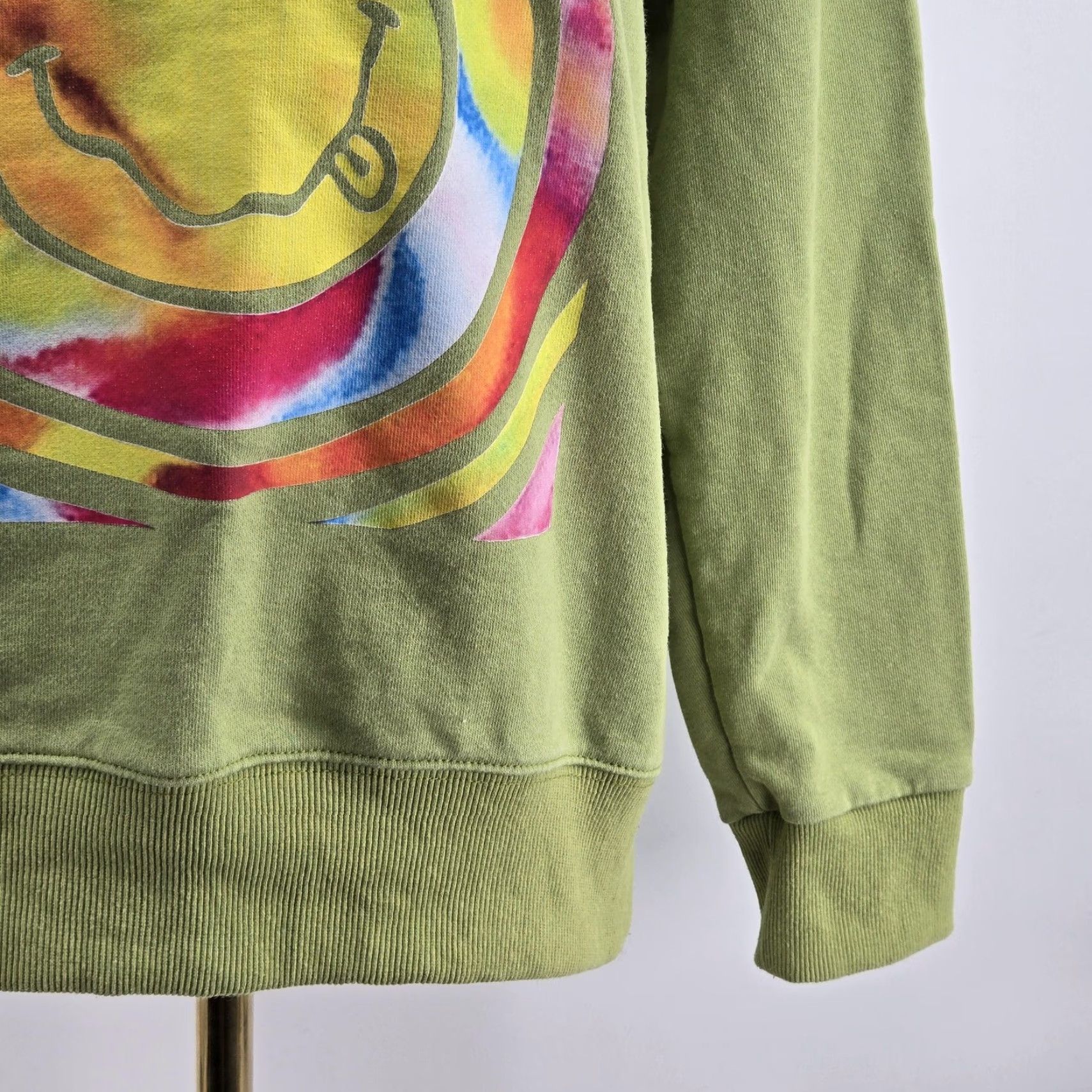 Logo 7 Nirvana Sweatshirt Mens M Green Pullover Fleece Graphic 90s Grunge Logo Size US M / EU 48-50 / 2 - 4 Thumbnail