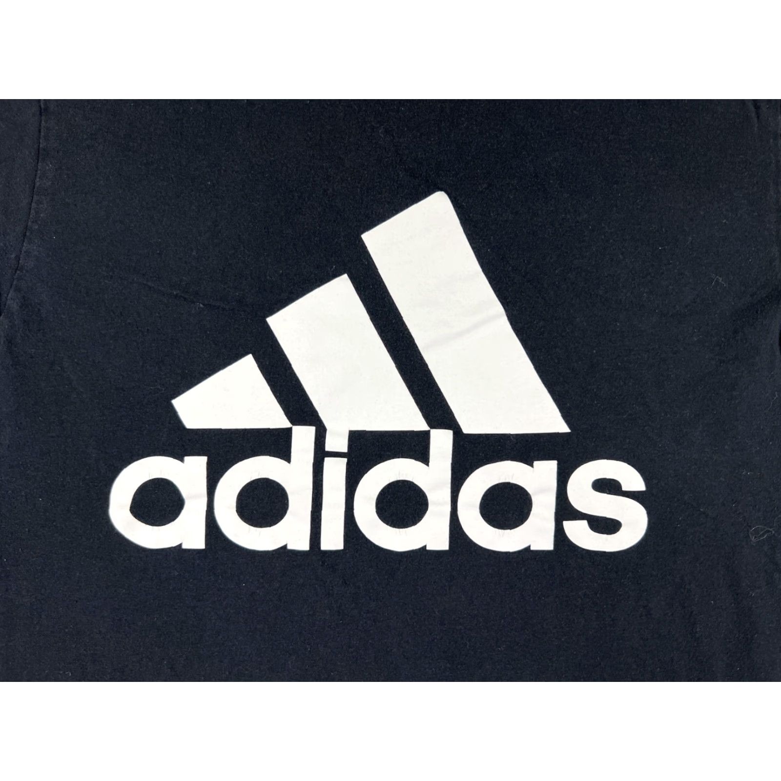 Adidas Adidas Shirt Men Large Black Spellout Logo Short Sleeve Crew Neck 100% Cotton Size US L / EU 52-54 / 3 - 3 Thumbnail