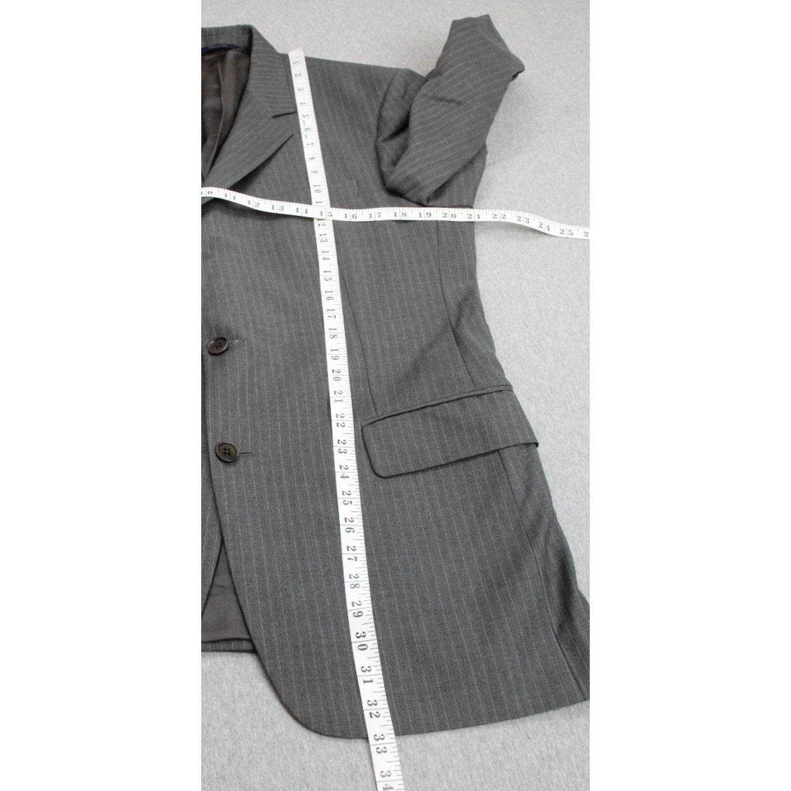 Brooks Brothers Brooks Brothers BlazerMen 40R/34 GrayStripedWool1818 Madison Size 40R - 8 Thumbnail