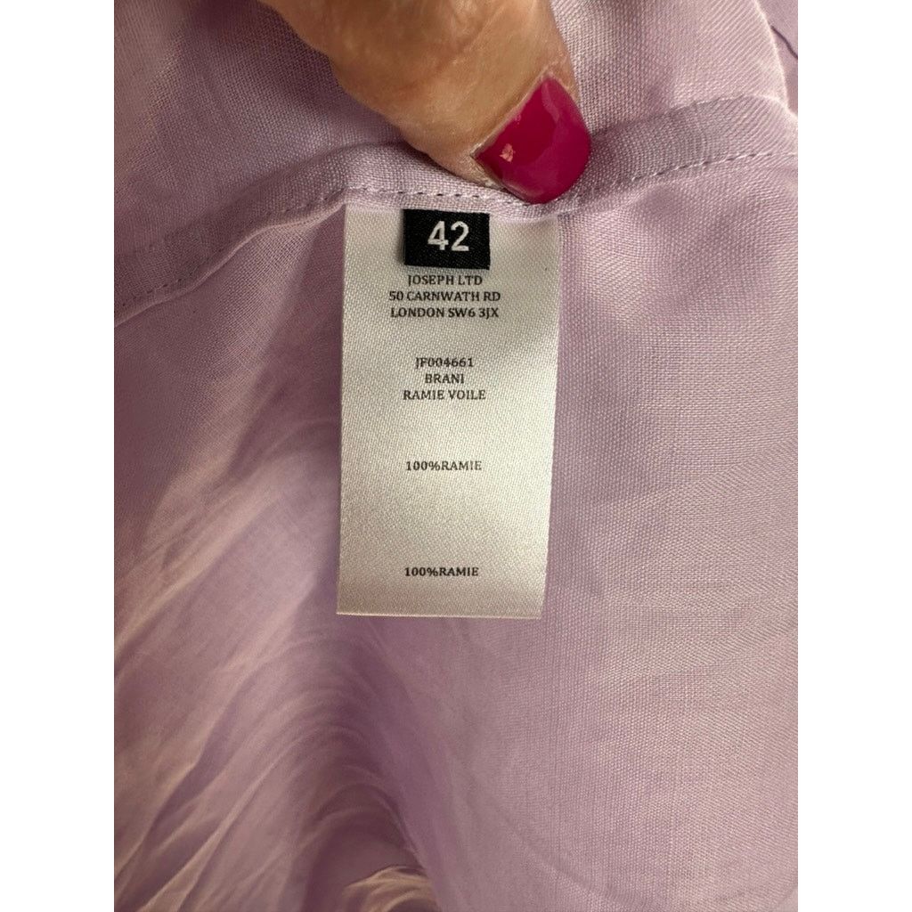 Joseph JOSEPH Brani-Ramie Voile Button lilac collar shirt sz 42 XL Size XL / US 12-14 / IT 48-50 - 3 Thumbnail