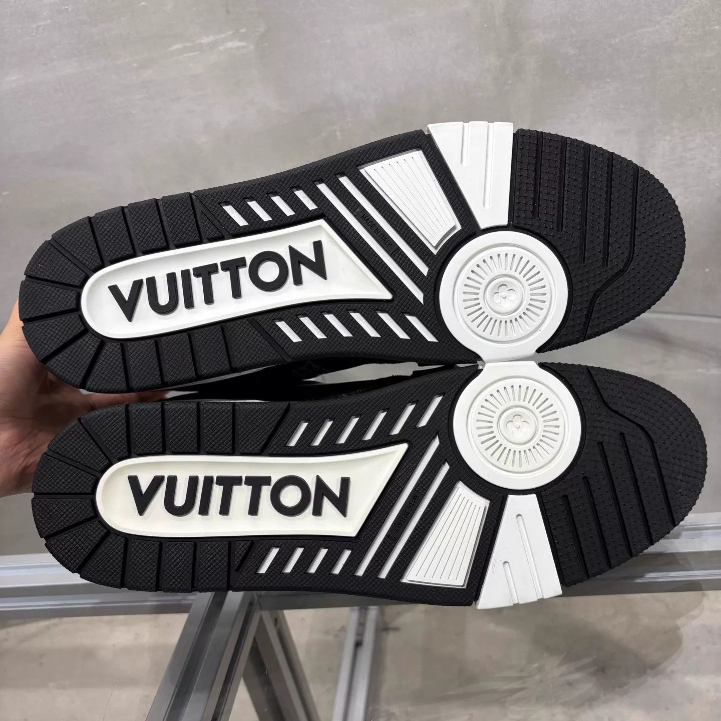 Louis Vuitton LV Trainer Black White Denim 44 UK10 New with Box Size US 11 / EU 44 - 7 Thumbnail