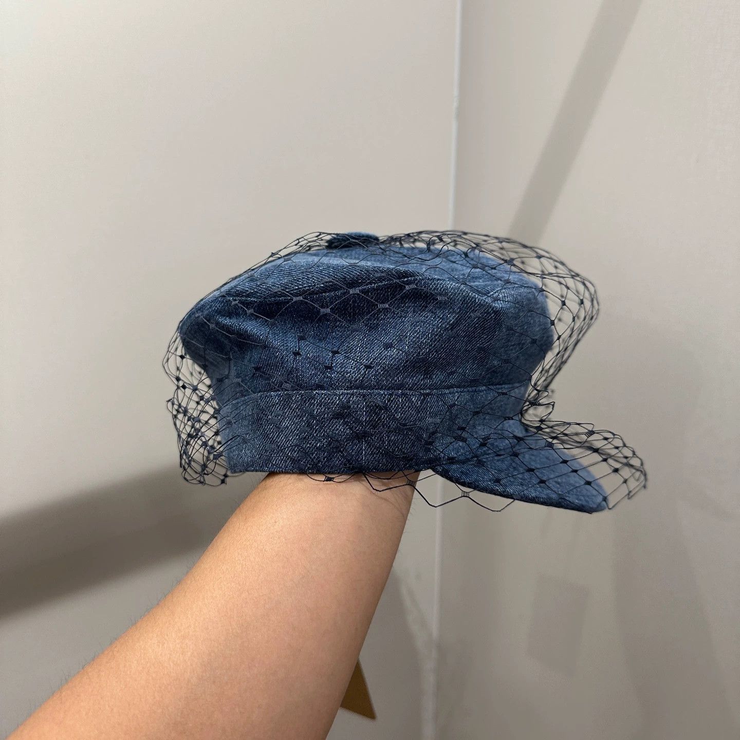 Christian Dior Monsieur Christian Dior may186 tulle-denim newsboy cap 58 c Size ONE SIZE - 3 Thumbnail