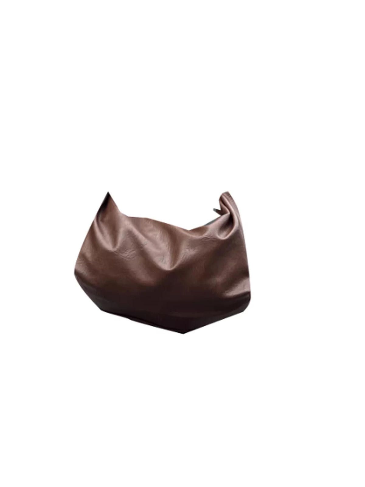 Leather Premium Versatile Commuter Underarm Tote | PU Retro Bag Size ONE SIZE - 5 Thumbnail